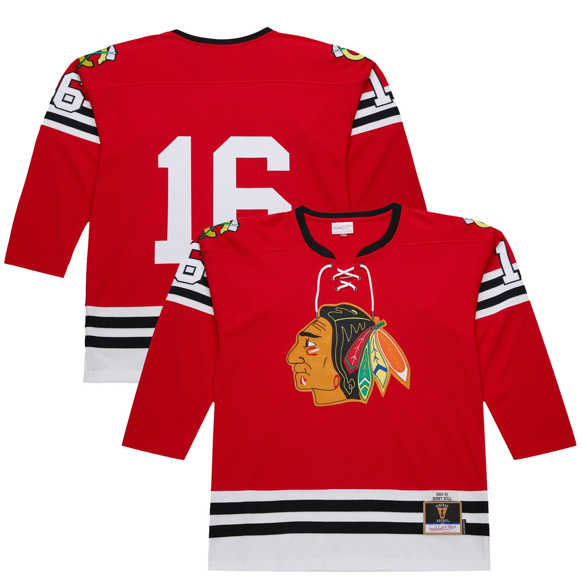 Men's Chicago Blackhawks Bobby Hull Scarlet 1960-61 Power Play Jersey - JS287