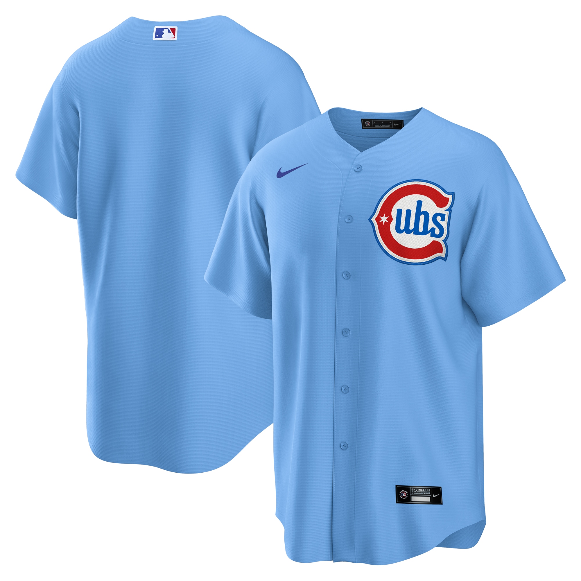 Men's Chicago Cubs Light Blue 2nd Alternate 2.0 Jersey - JS714