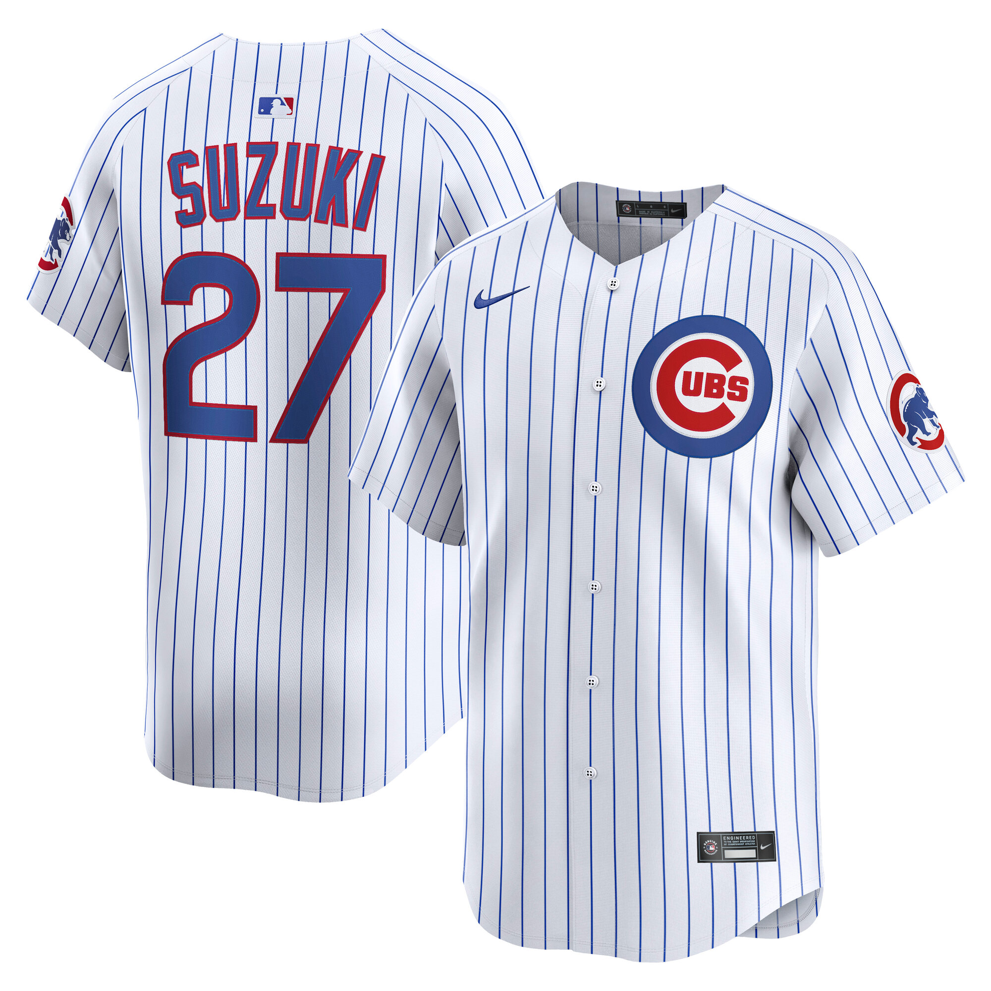Men's Chicago Cubs Seiya Suzuki White Home Limited Player Jersey - JS760