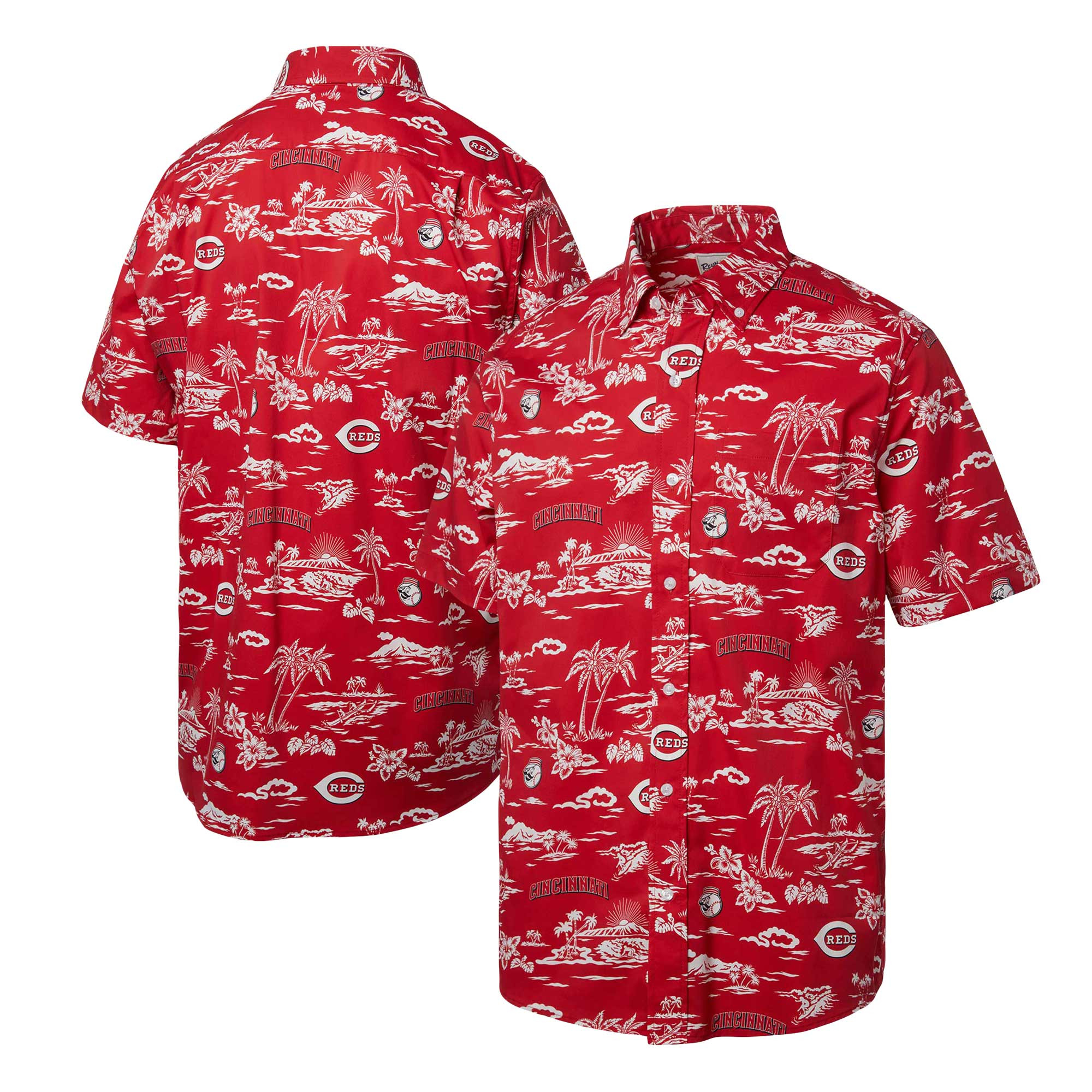 Mens Cincinnati Reds Reyn Spooner Red Hawaiian Shirt Merch Gift For Game Day Fans