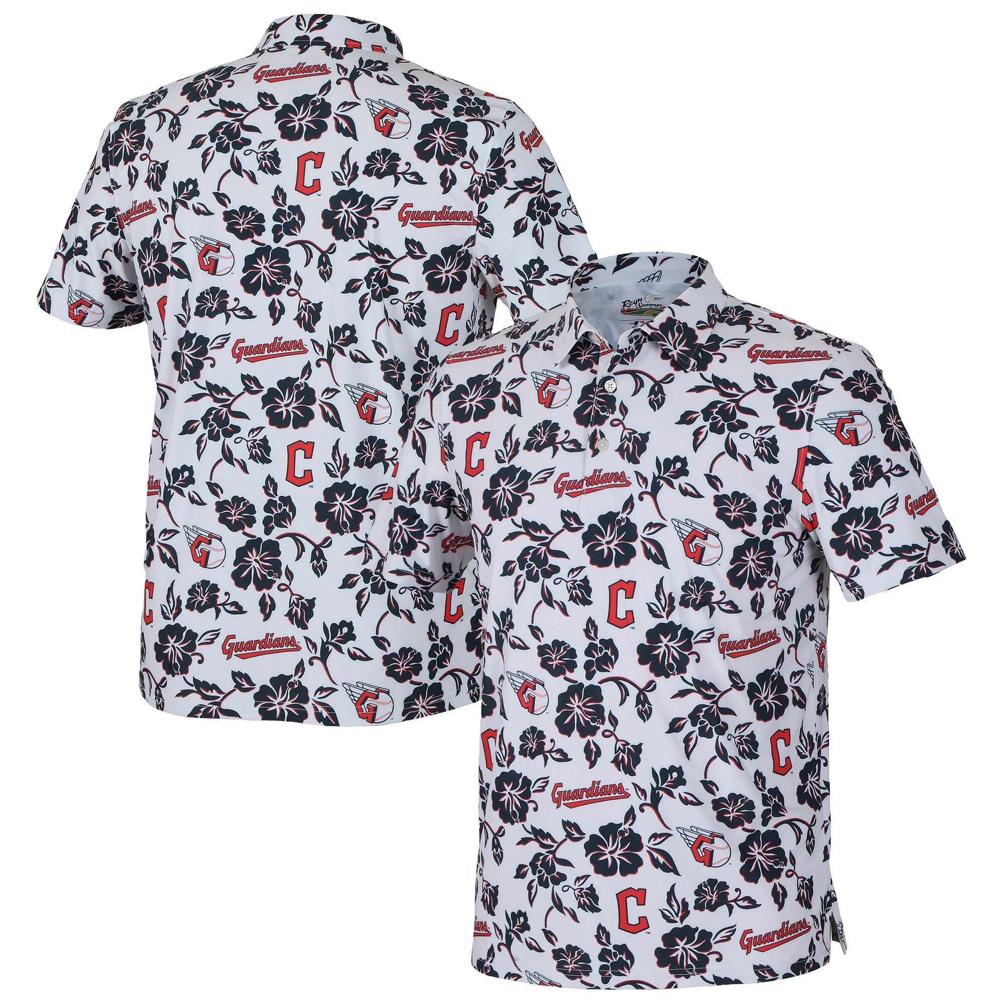 Mens Cleveland Guardians Reyn Spooner White Pua Polo Shirt Merch Gift For Every Fan