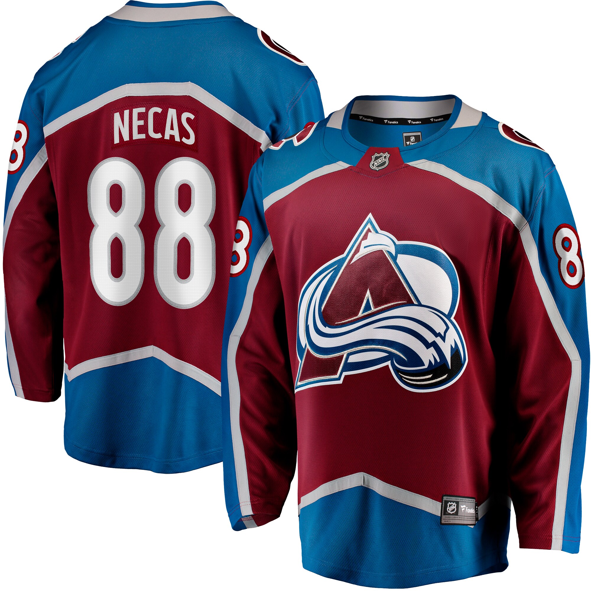 Men's Colorado Avalanche Martin Necas Burgundy Breakaway Player Jersey - JS770