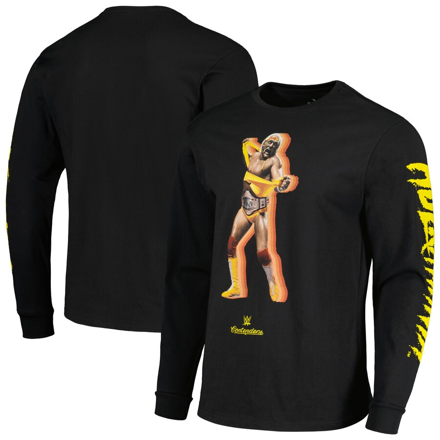 Men's Contenders Clothing Black Hulk Hogan Wordmark Brother Long Sleeve T-shirt Thank You Hulk Hogan Gift