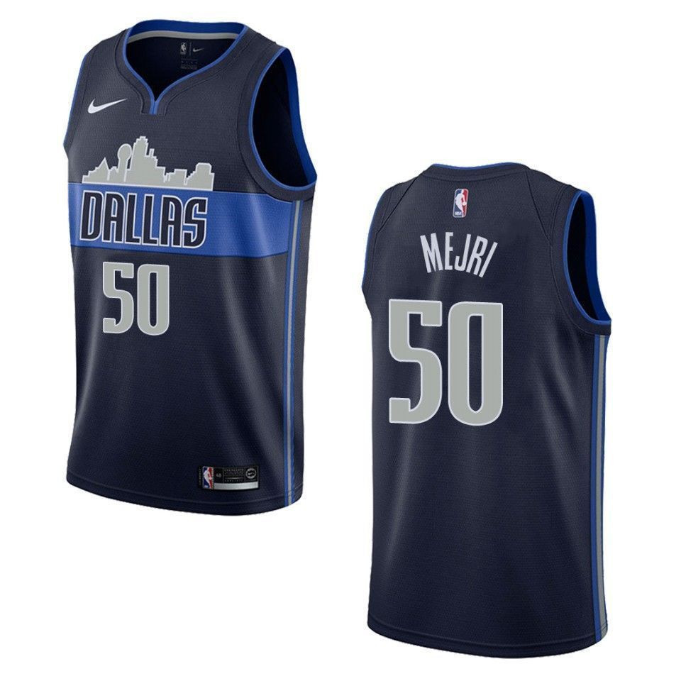 Men's Dallas Mavericks 50 Salah Mejri Statement Swingman Jersey - Navy - JS931