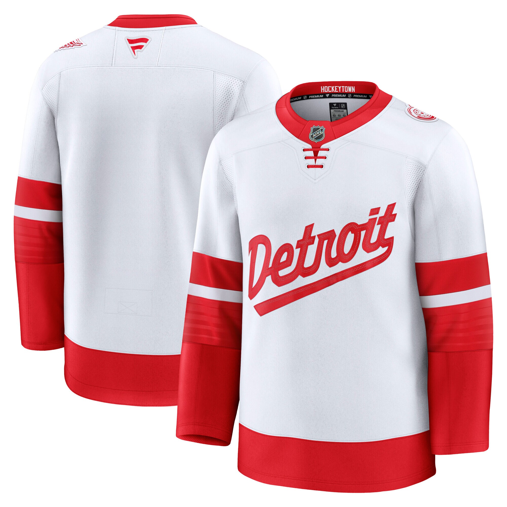 Men's Detroit Red Wings White 2025 NHL Stadium Series Premium Jersey - JS473