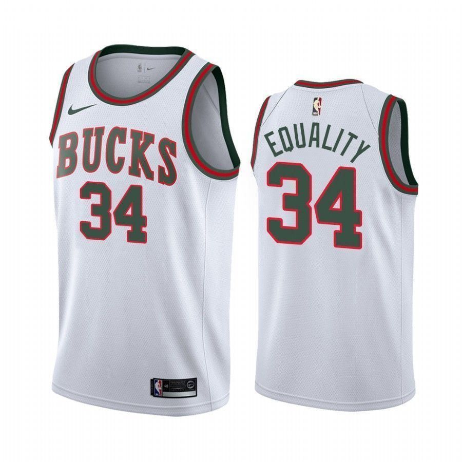 Men's Giannis Antetokounmpo Equality Bucks Classic Jersey - JS748