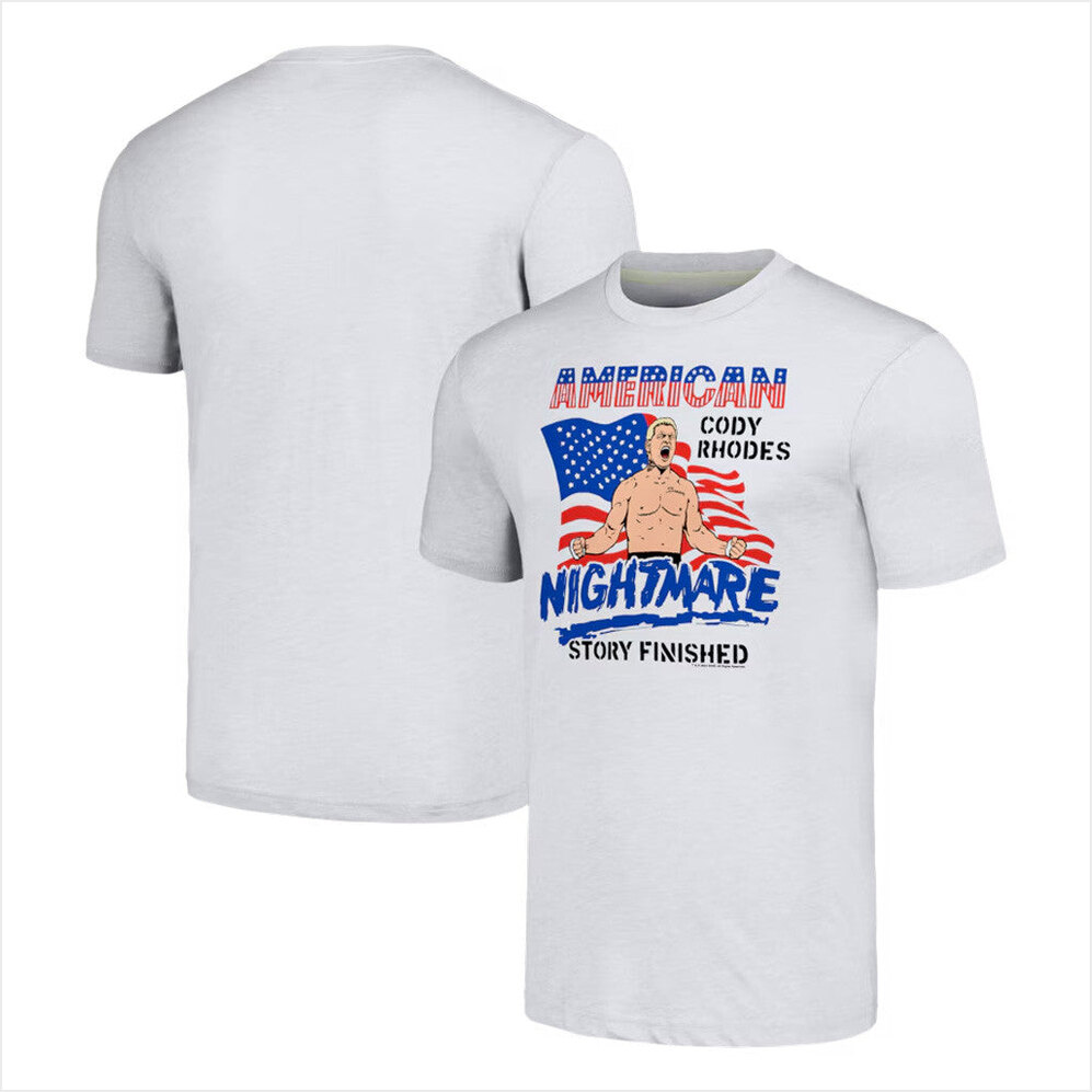 Mens Homage Ash Cody Rhodes American Nightmare Story Finished T-Shirt Cody Rhodes Merch