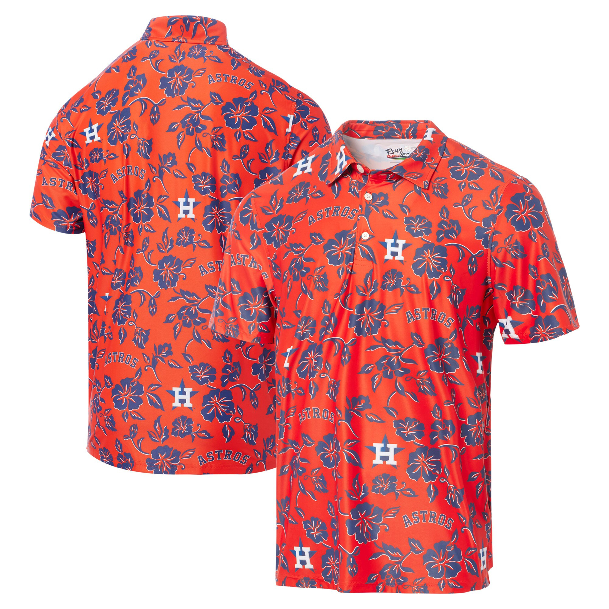 Mens Houston Astros Reyn Spooner Orange Pua Polo Shirt Merch Gift For Team Pride