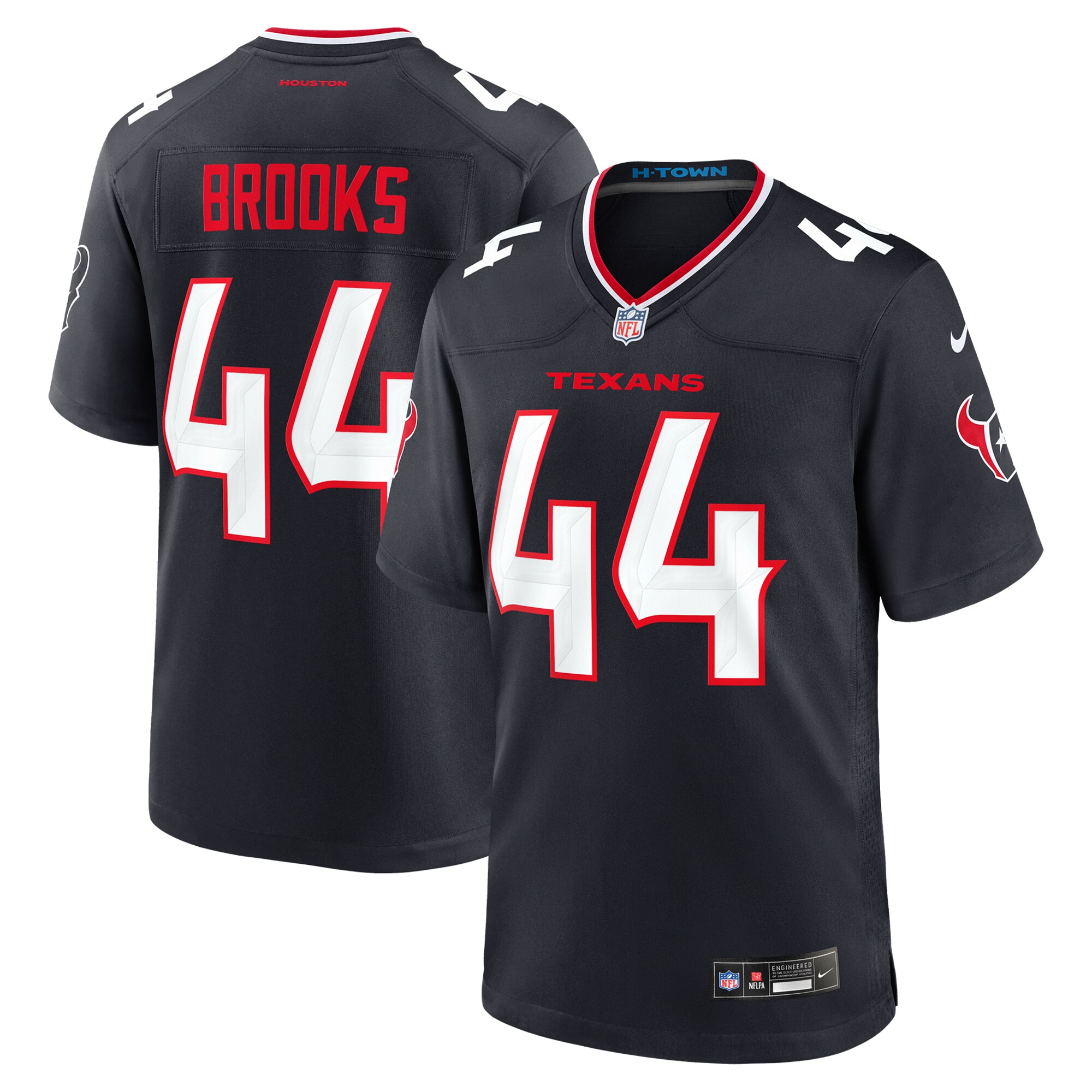 Men's Houston Texans British Brooks Navy Team Game Jersey - JS347