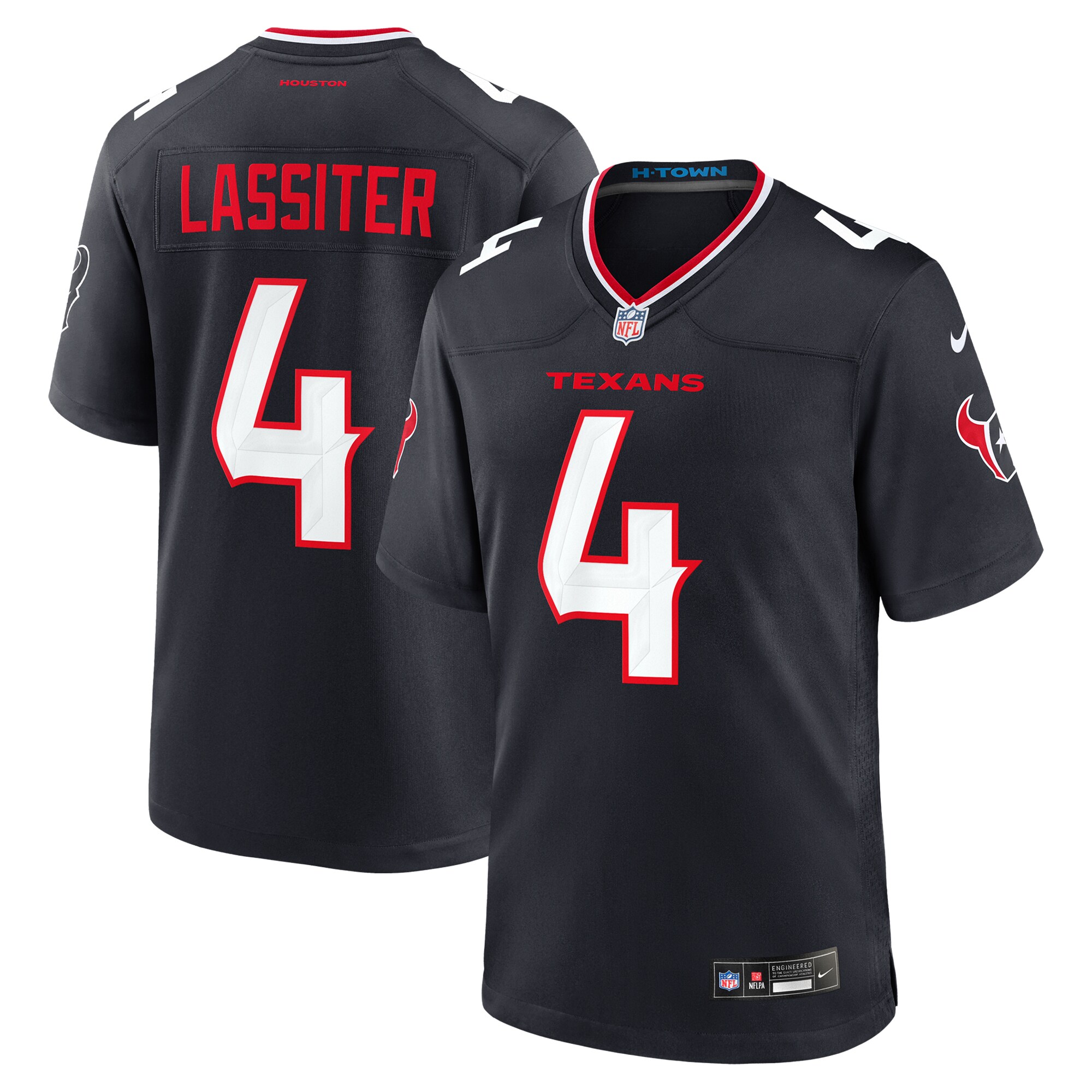 Men's Houston Texans Kamari Lassiter Navy Team Game Jersey - JS952