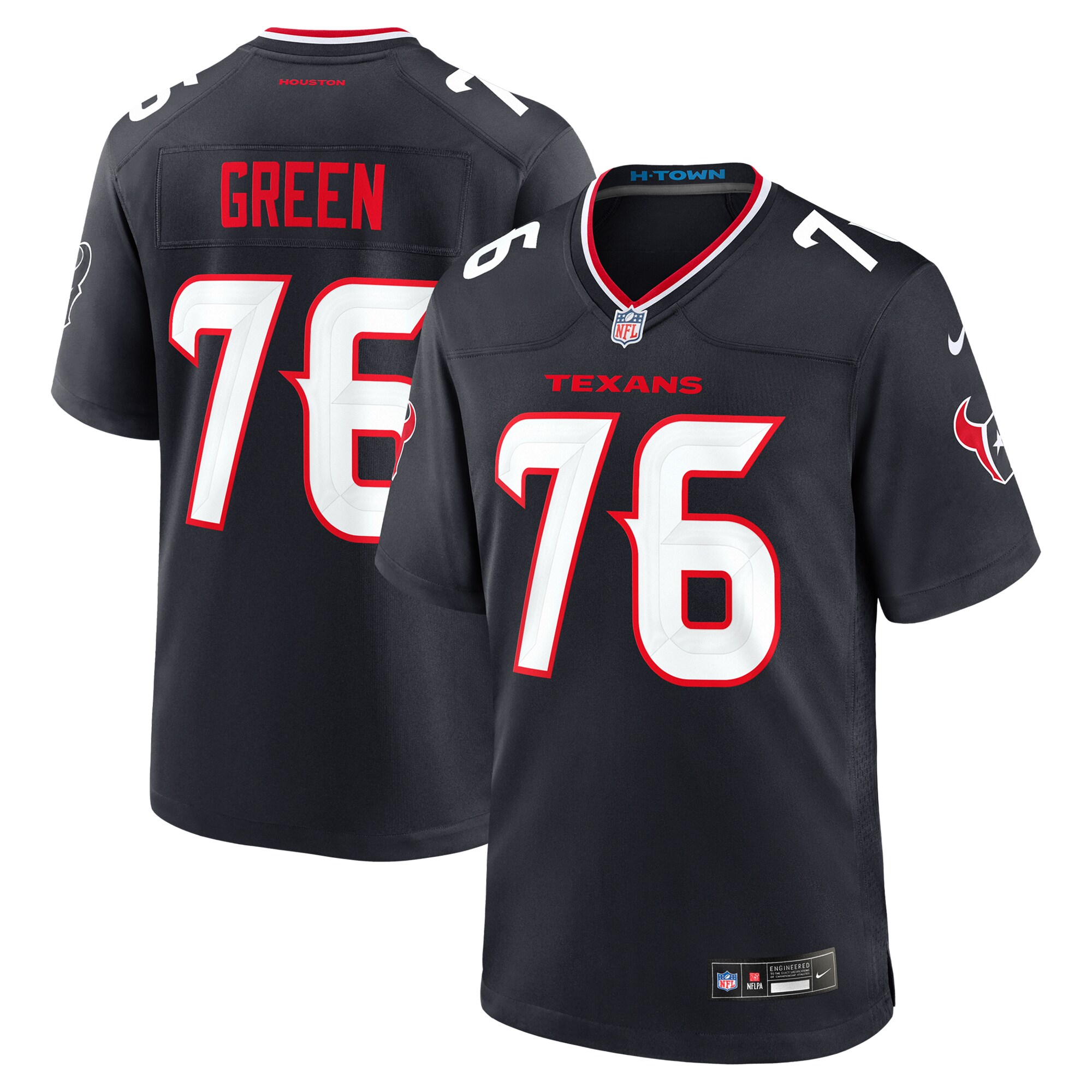Men's Houston Texans Kenyon Green Navy Team Game Jersey - JS965