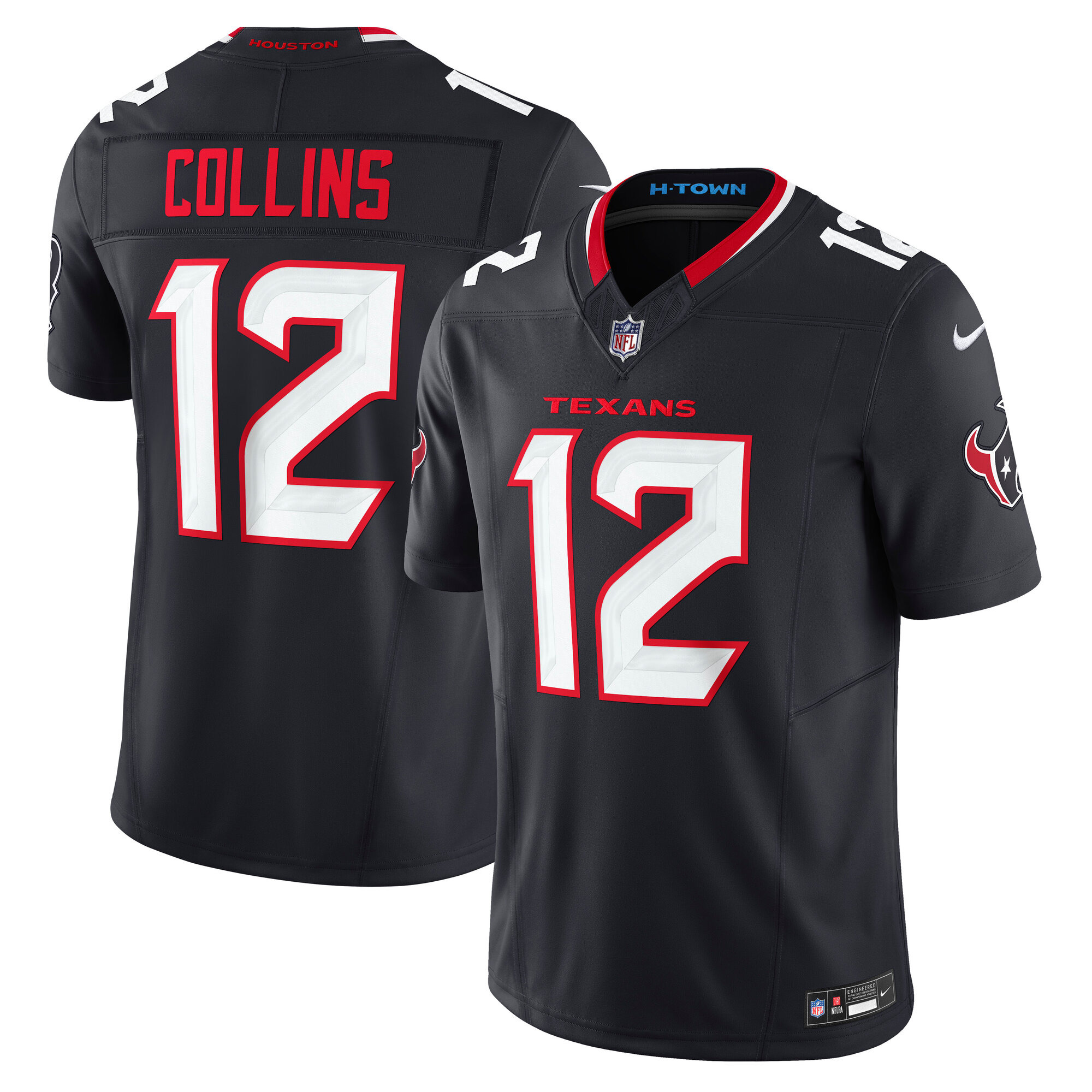 Men's Houston Texans Nico Collins Navy Team Vapor F.U.S.E. Limited Jersey - JS159