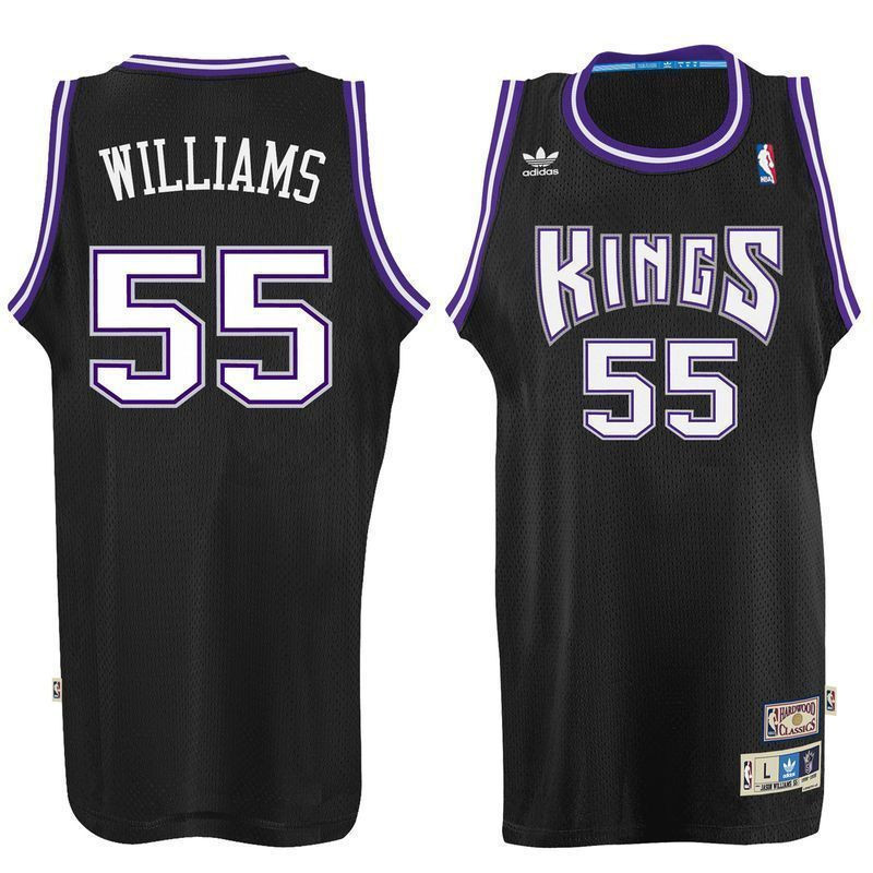 Men's Jason Williams Sacrato Kings Black Hardwood Classics Swingman Jersey - JS527