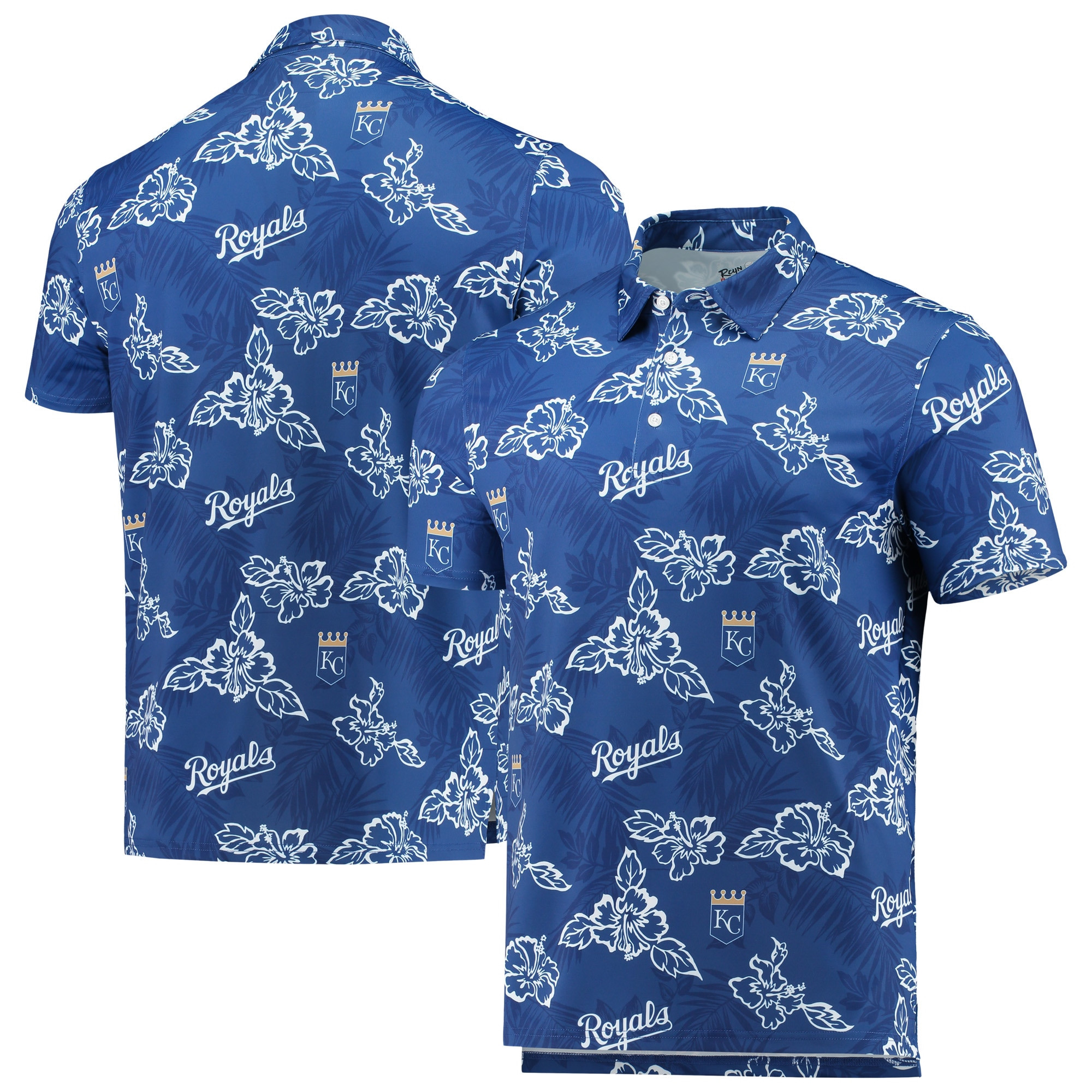 Mens Kansas City Royals Reyn Spooner Navy Polo Shirt Merch Gift For Baseball Fans