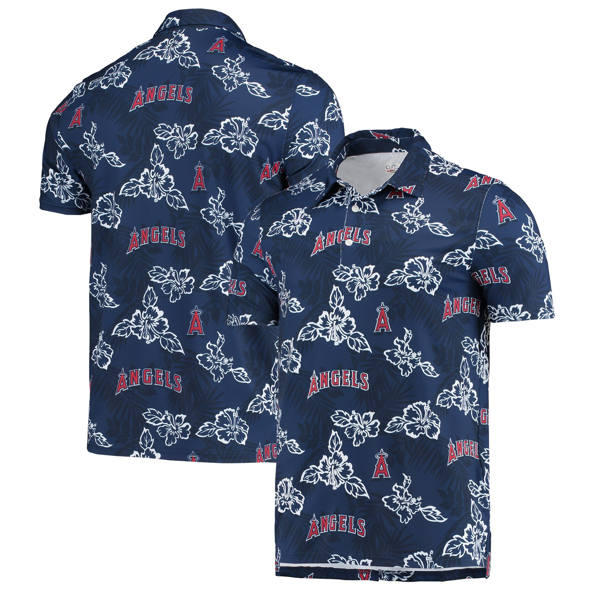 Mens Los Angeles Angels Reyn Spooner Navy Polo Shirt Merch Gift For Classic Baseball Fans