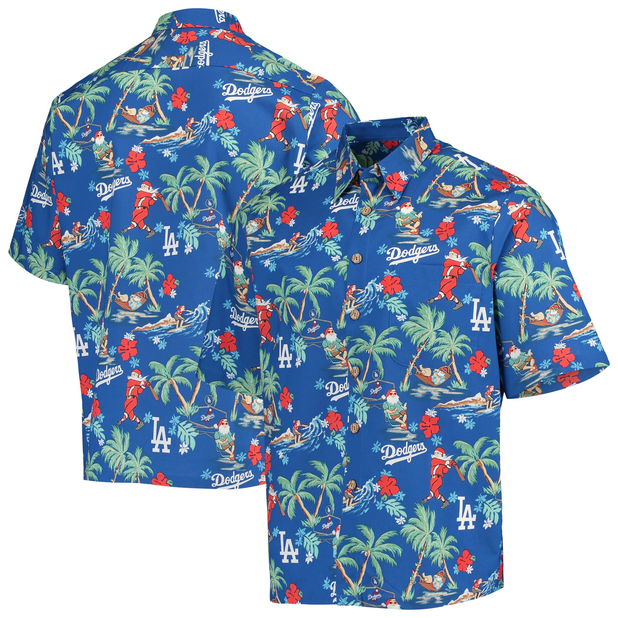 Mens Los Angeles Dodgers Reyn Spooner Royal Holiday Hawaiian Shirt Merch Gift For MLB Supporters