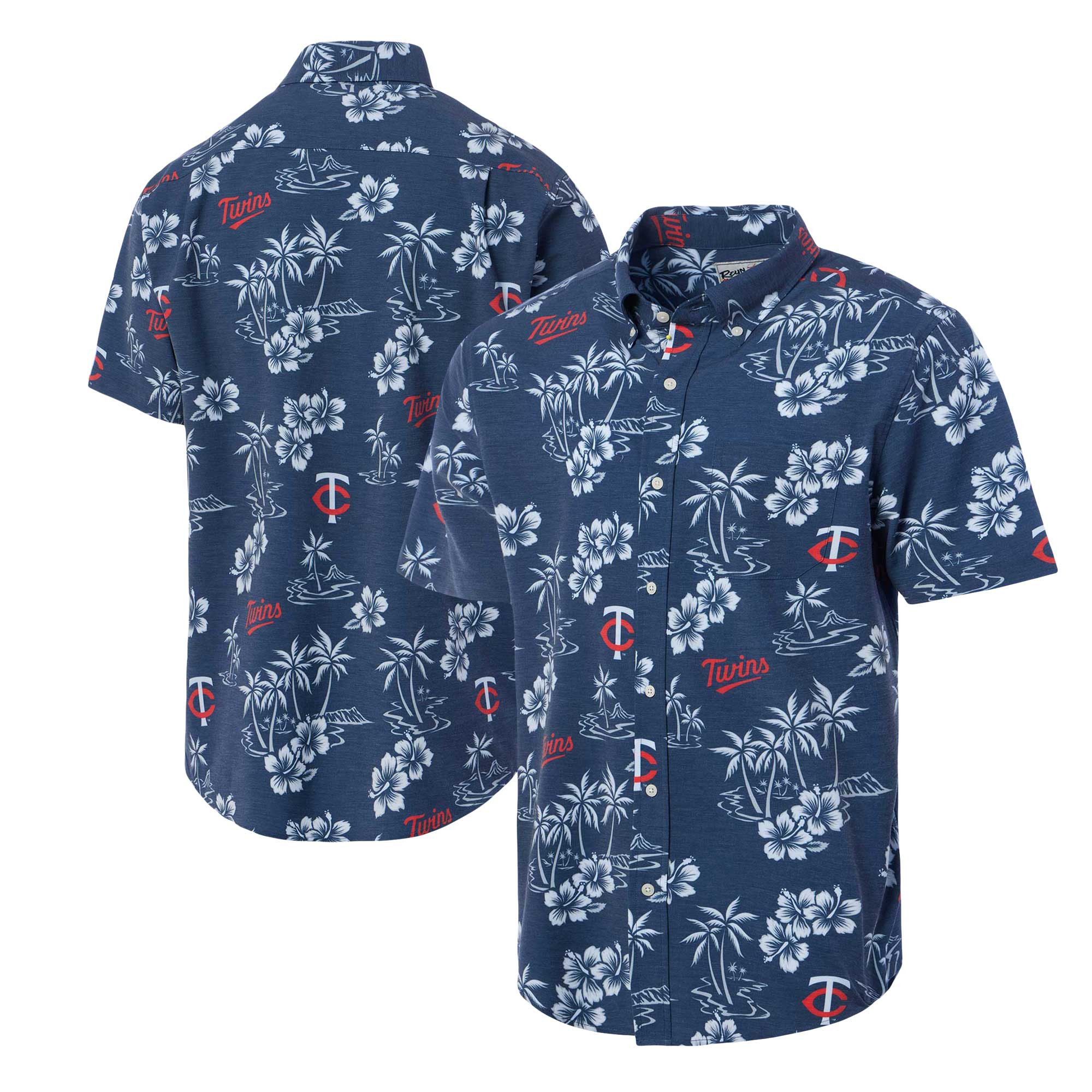 Mens Minnesota Twins Reyn Spooner Navy Hawaiian Shirt Merch Gift For Baseball Fans