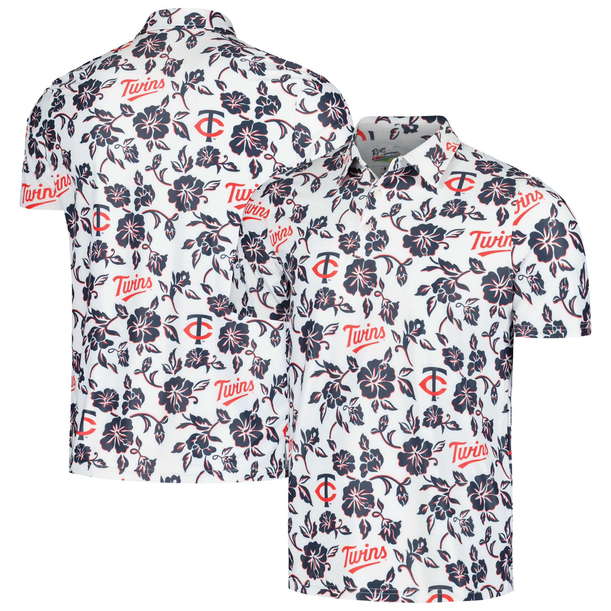 Mens Minnesota Twins Reyn Spooner White Pua Performance Polo Shirt Merch Gift For Baseball Fans