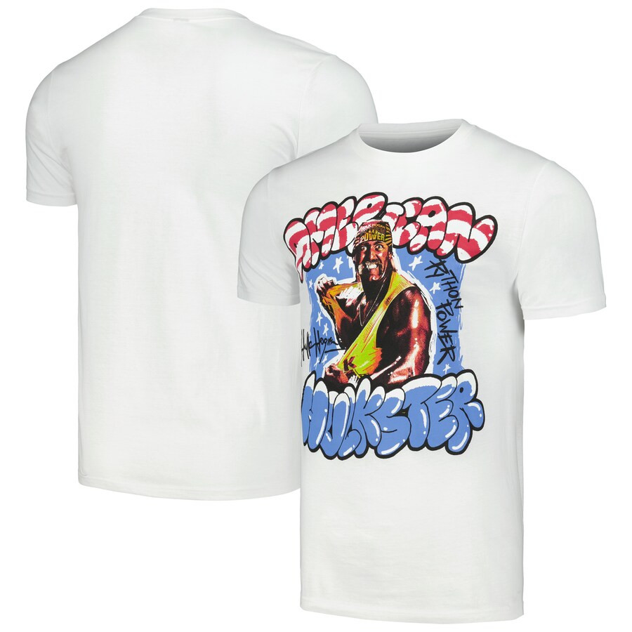 Men's Mitchell & Ness Yellow Hulk Hogan Hulkamania Tie-dye T-shirt Hulk Hogan Remembrance Merch