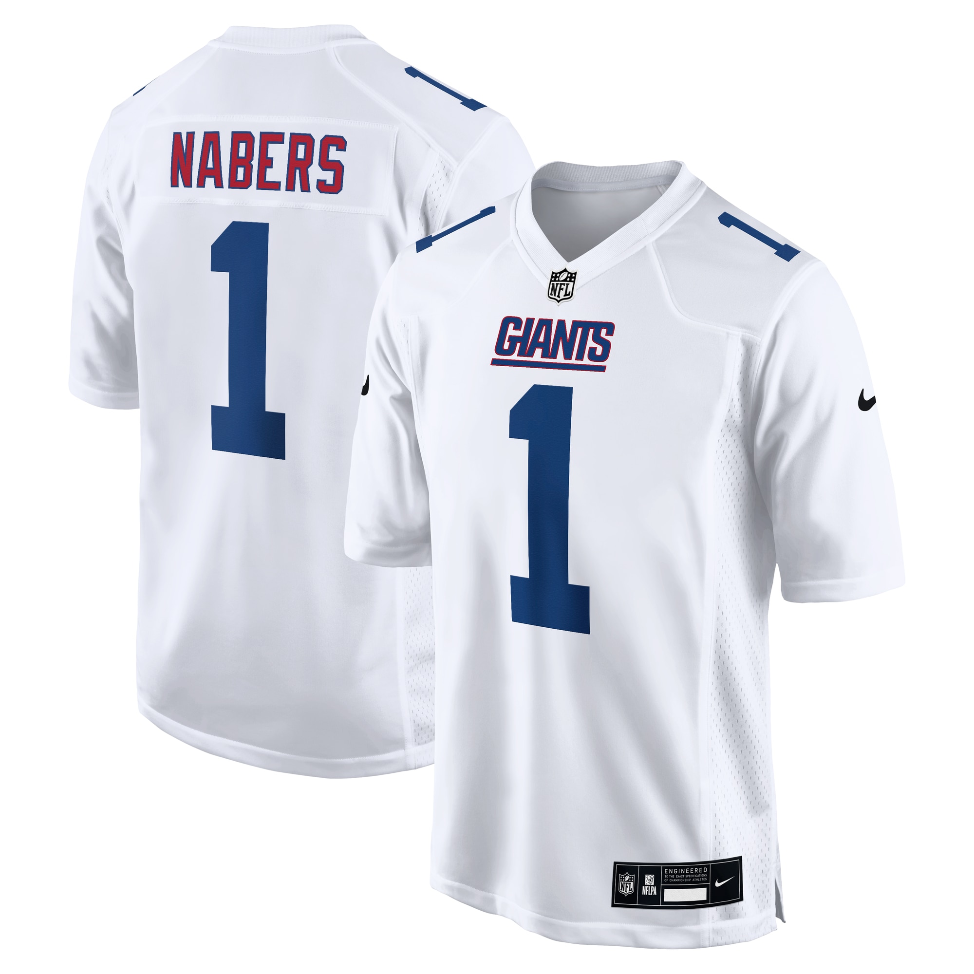 Men's New York Giants Malik Nabers Tundra White Fashion Jersey - JS584