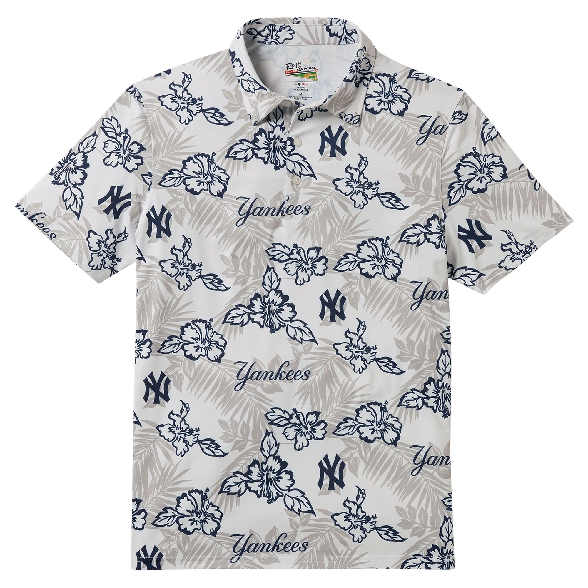 Mens New York Yankees Reyn Spooner White Pua Polo Shirt Merch Gift For Baseball Fans