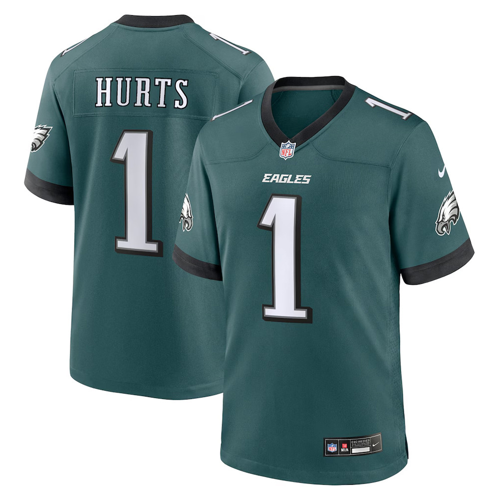 Men’s Nike Jalen Hurts Midnight Green Philadelphia Eagles Team Game Jersey Gift For Son