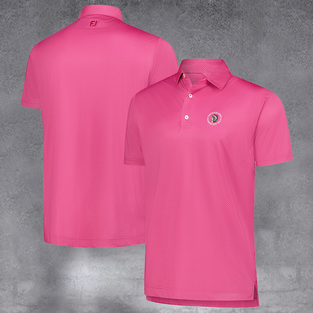 Men's Pink 2026 U.S. Open Abacus Print Lisle Prodry Polo Merch Gifts For Father