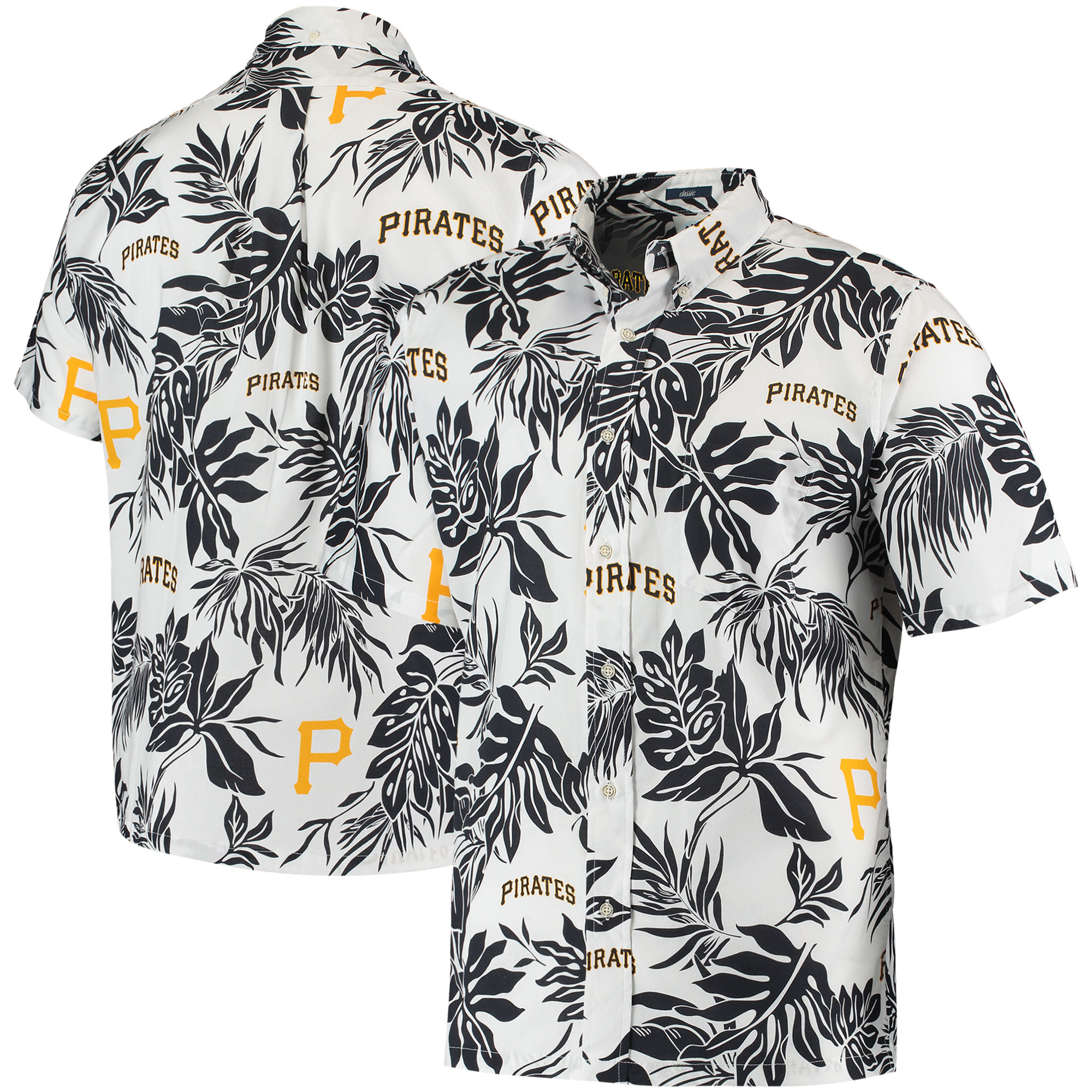 Mens Pittsburgh Pirates Reyn Spooner White Aloha Hawaiian Shirt Merch Gift For Die Hard Fans