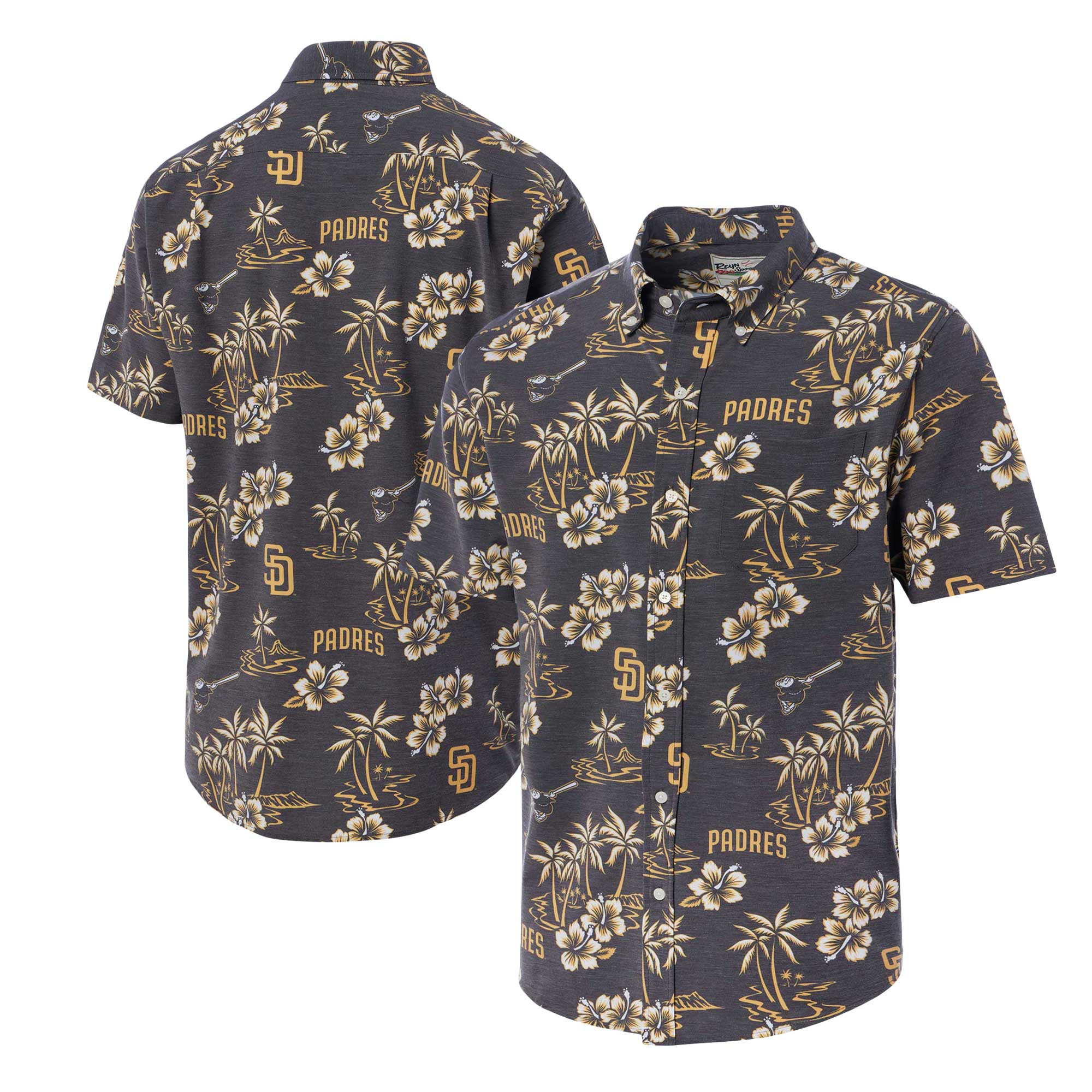 Mens San Diego Padres Reyn Spooner Brown Kekai Hawaiian Shirt Merch Gift For Baseball Fans