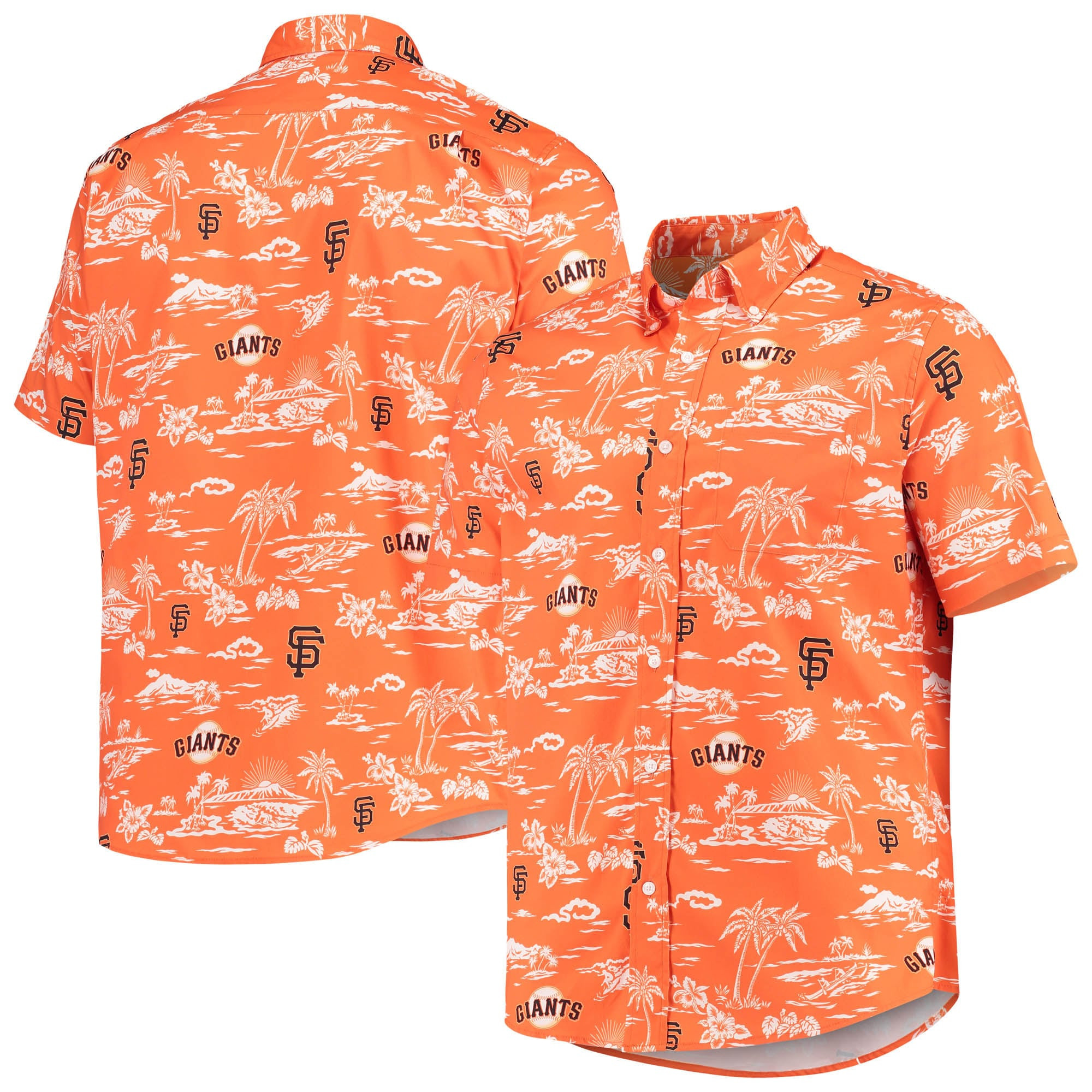 Mens San Francisco Giants Reyn Spooner Orange Kekai Hawaiian Shirt Merch Gift For Every Game Day