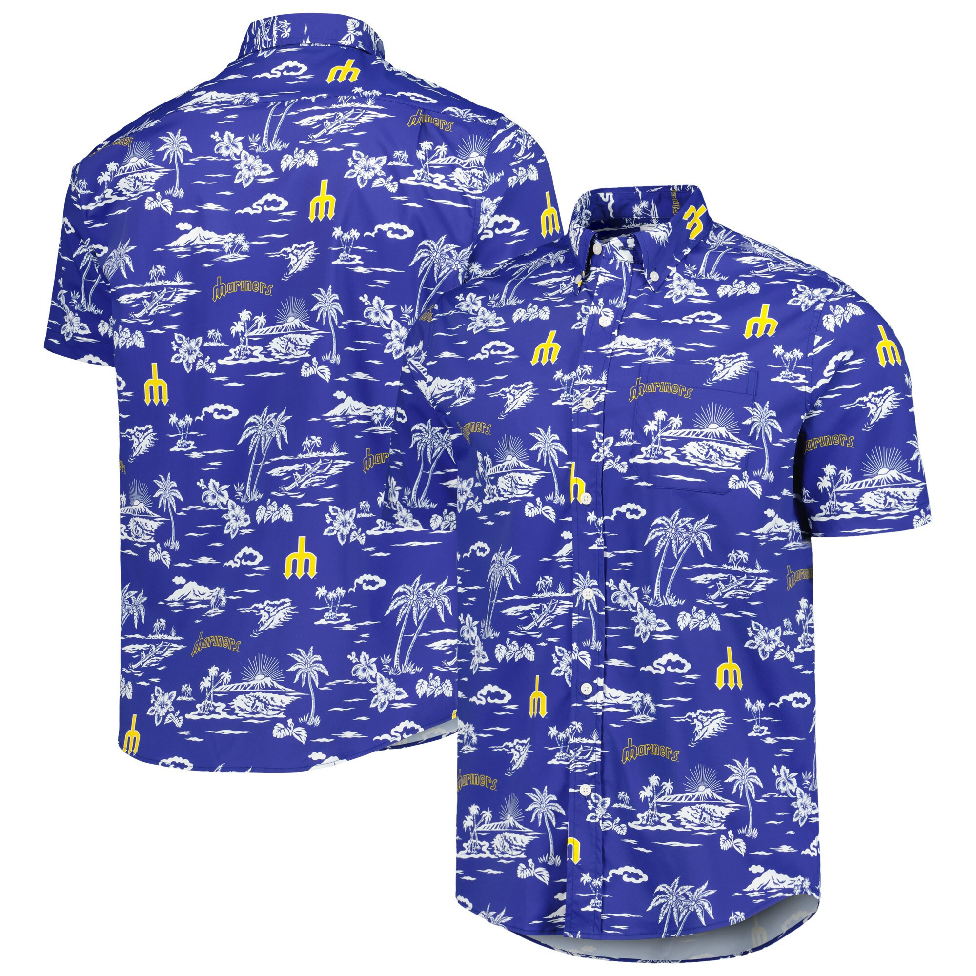 Mens Seattle Mariners Reyn Spooner Royal Kekai Hawaiian Shirt Merch Gift For Birthday Gifting