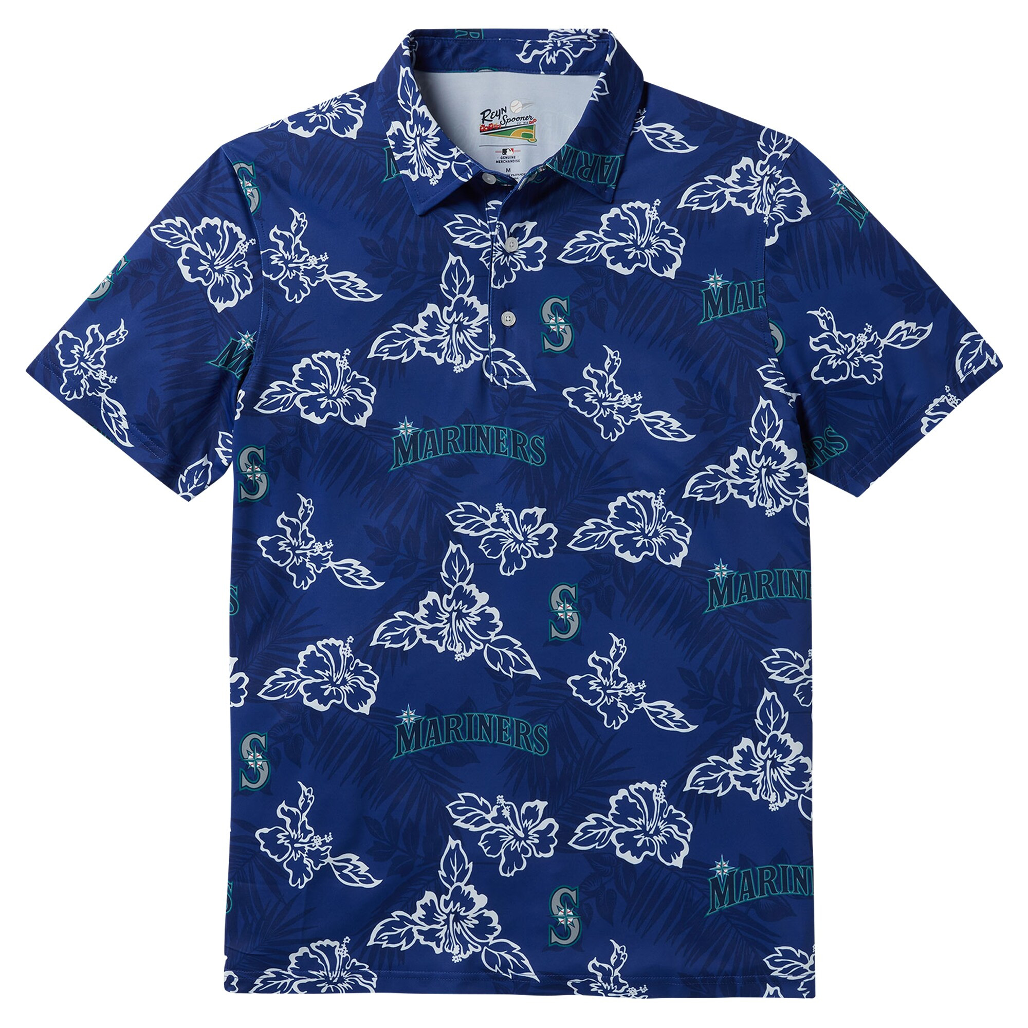 Mens Seattle Mariners Reyn Spooner Royal Pua Performance Polo Merch Gift For The Baseball-Obsessed