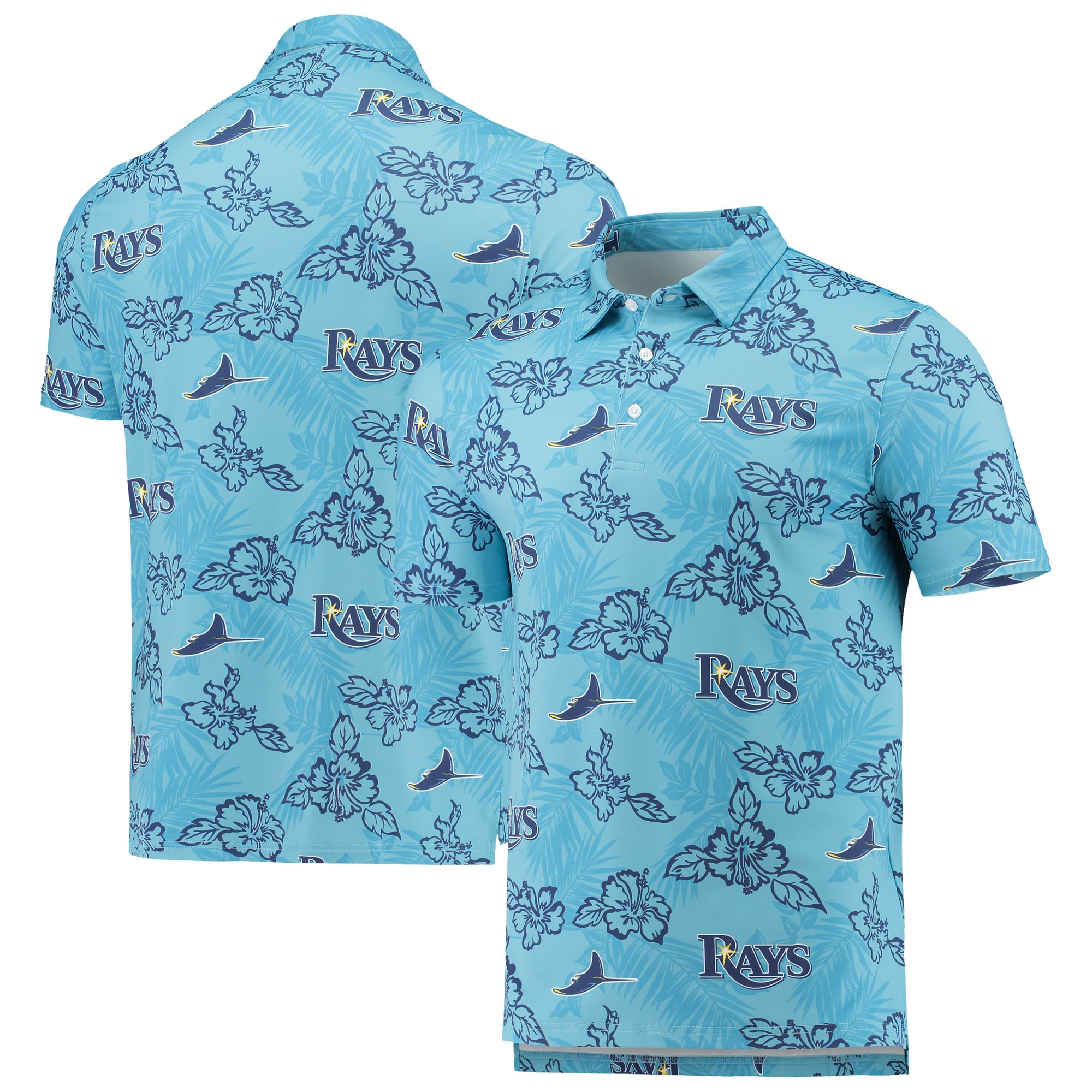 Mens Tampa Bay Rays Reyn Spooner Light Blue Performance Polo Merch Gift For MLB Professionals