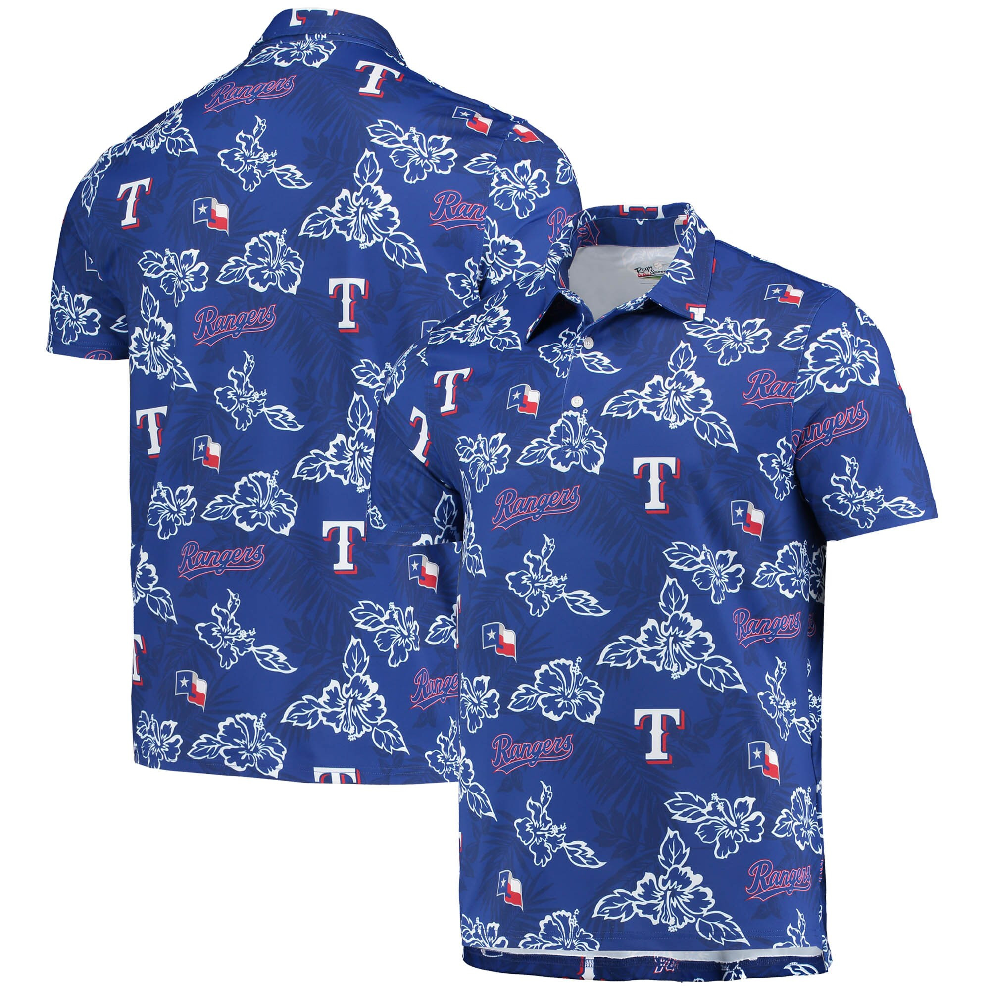 Mens Texas Rangers Reyn Spooner Royal Performance Polo Shirt Merch Gift For Dad