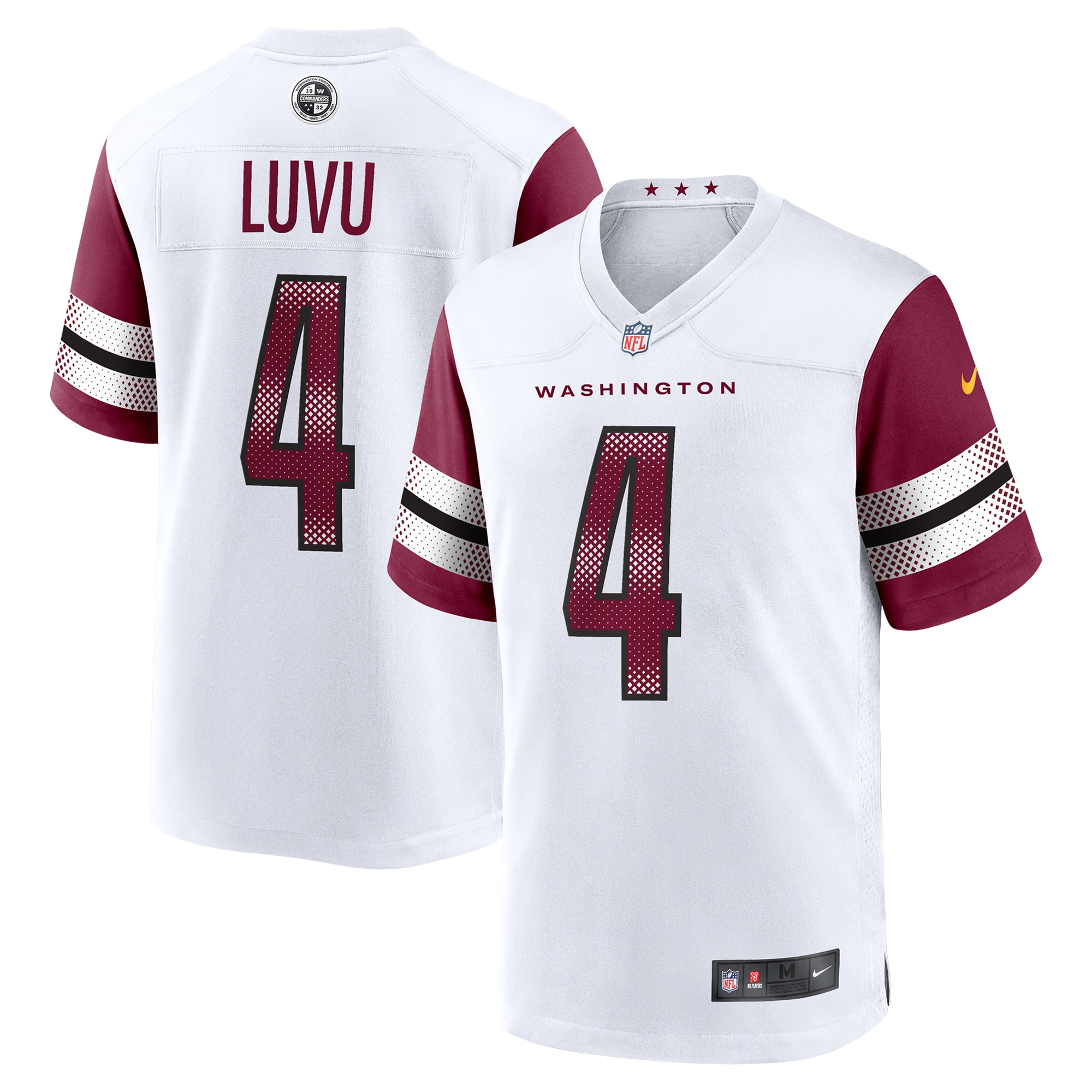 Men's Washington Commanders Frankie Luvu White Game Jersey - JS979