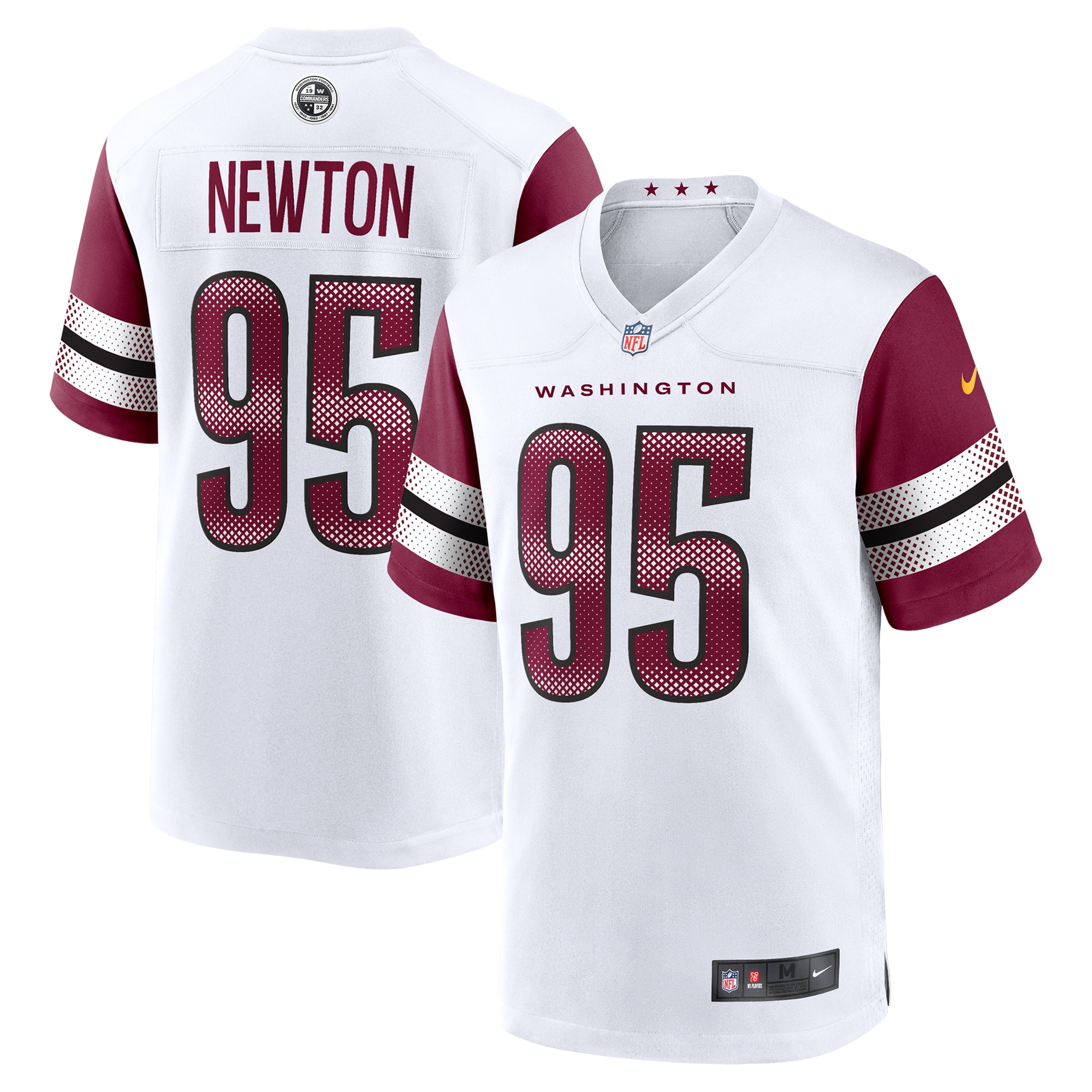 Men's Washington Commanders Jer'Zhan Newton White Game Jersey - JS212