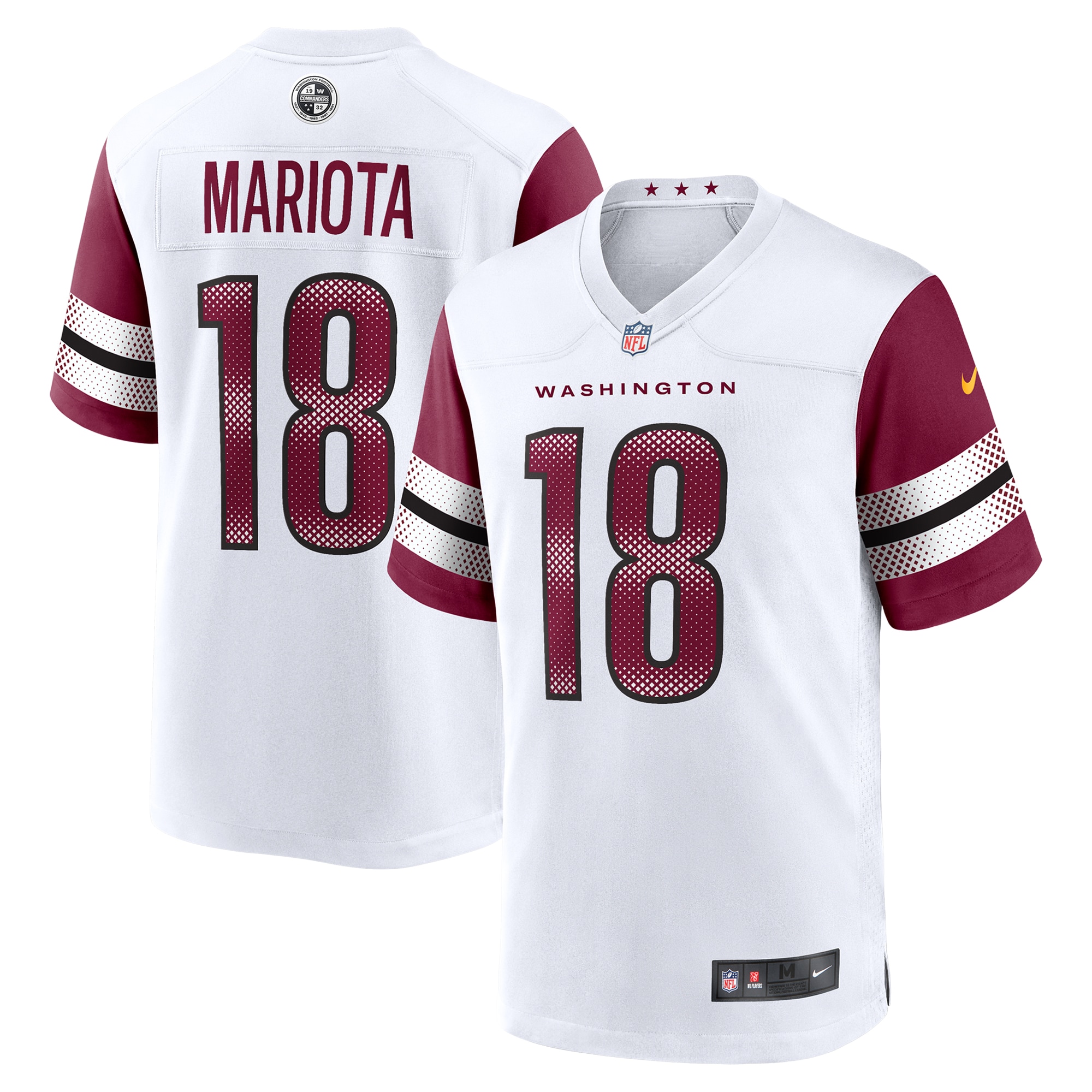Men's Washington Commanders Marcus Mariota White Game Jersey - JS474