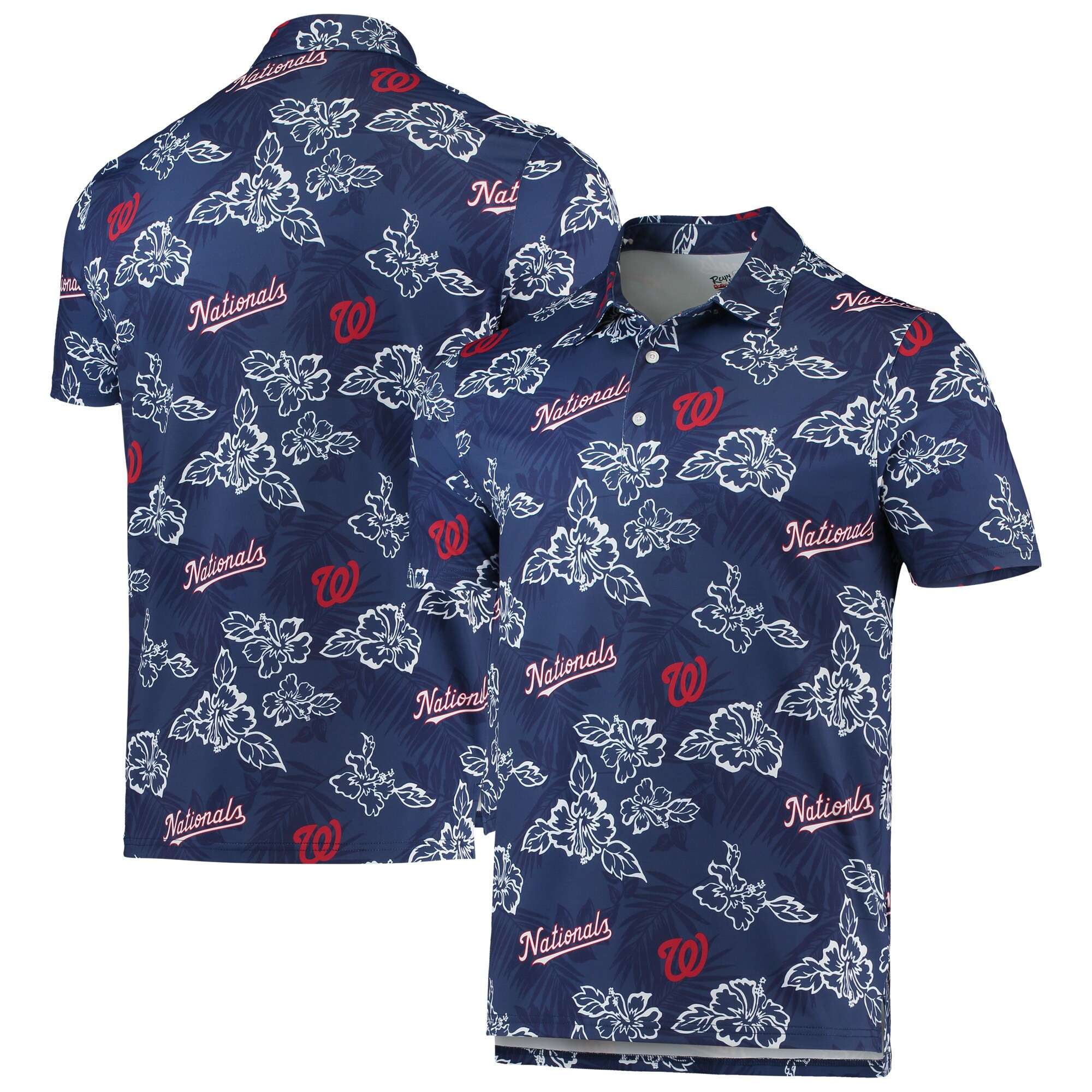 Mens Washington Nationals Reyn Spooner Navy Baseball Polo Shirt Merch Gift