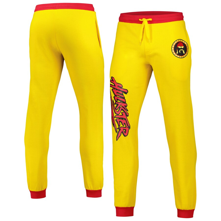 Men's Yellow Hulk Hogan Chenille Sweatpants Hulkamania Lives On Gift