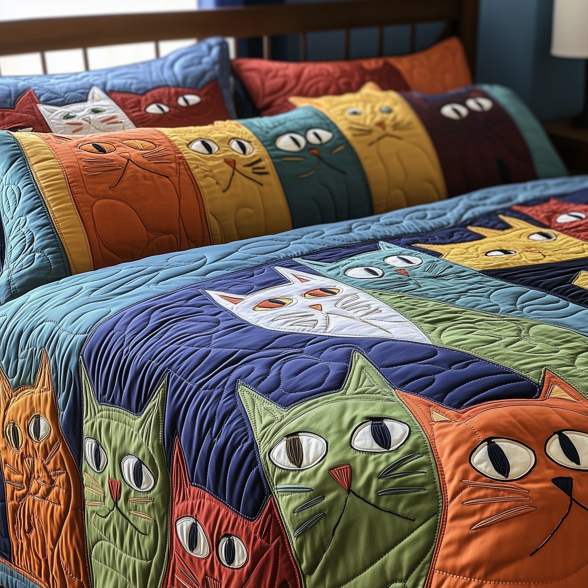 Meow Magic Quilted Bedding Set Valentine Duvet Cover Set Ideas For Girlfriend
