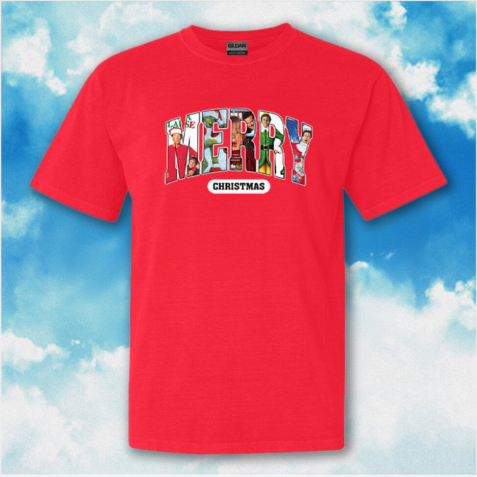 Merry Christmas 90S Movies Shirt Funny Christmas T-Shirt Birthday Gifts For Men Women