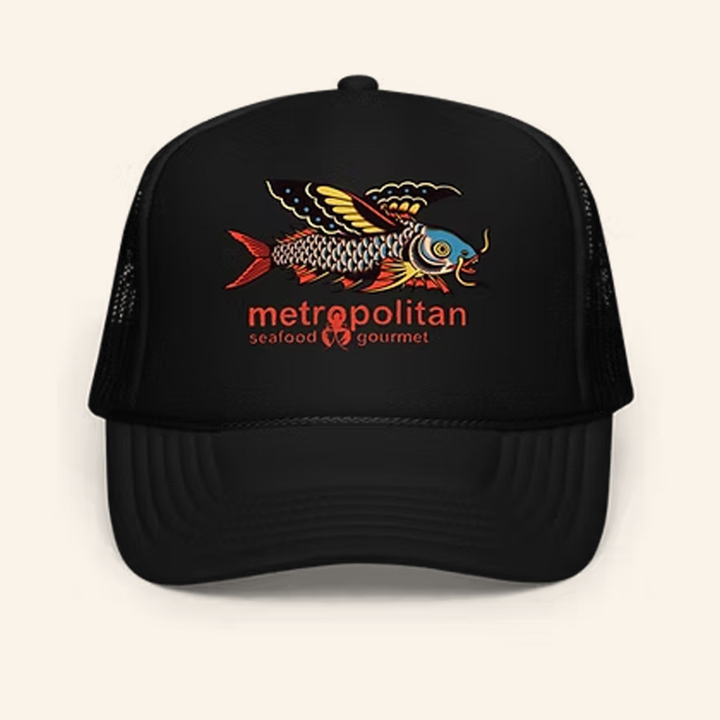 Metro Seafood Merch Flying Fish Trucker Hat Unique Gifts For Husband