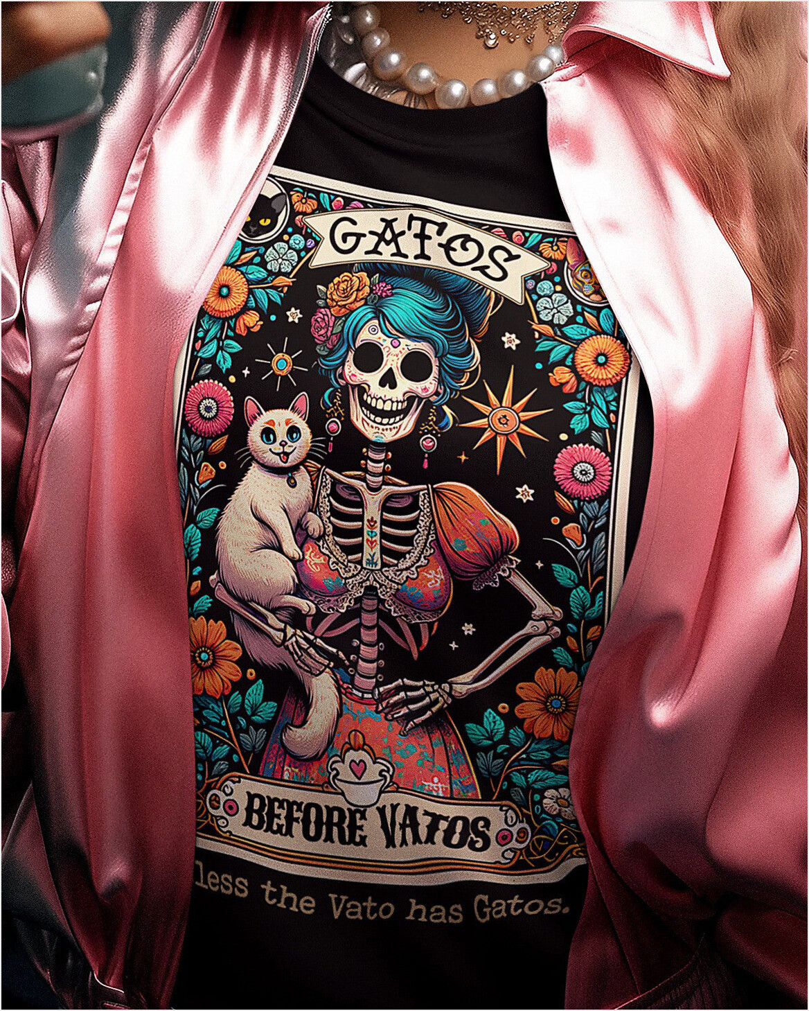 Mexican Skull Gatos Before Vatos Shirt Cinco De Mayo Halloween T-Shirt Birthday Gifts For Dudes