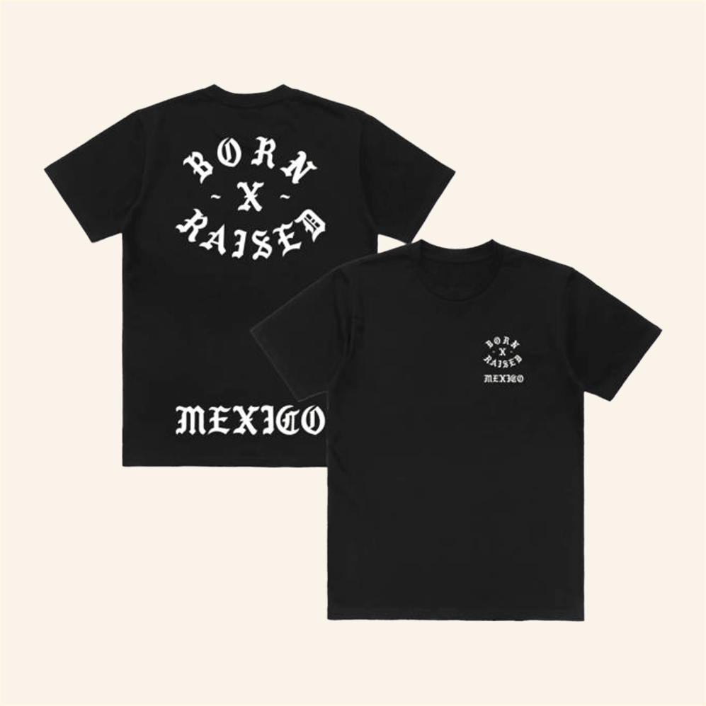 Mexico Rocker Black T-Shirt Born X Raised Merch Best Gifts For Dad Birthday Gift Ideas