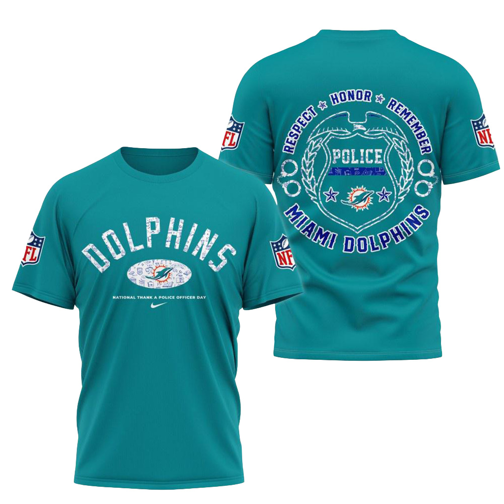 Miami Dolphins National Thank A Police Officer Day Shirt Miami Dolphins Merch Fans Gifts