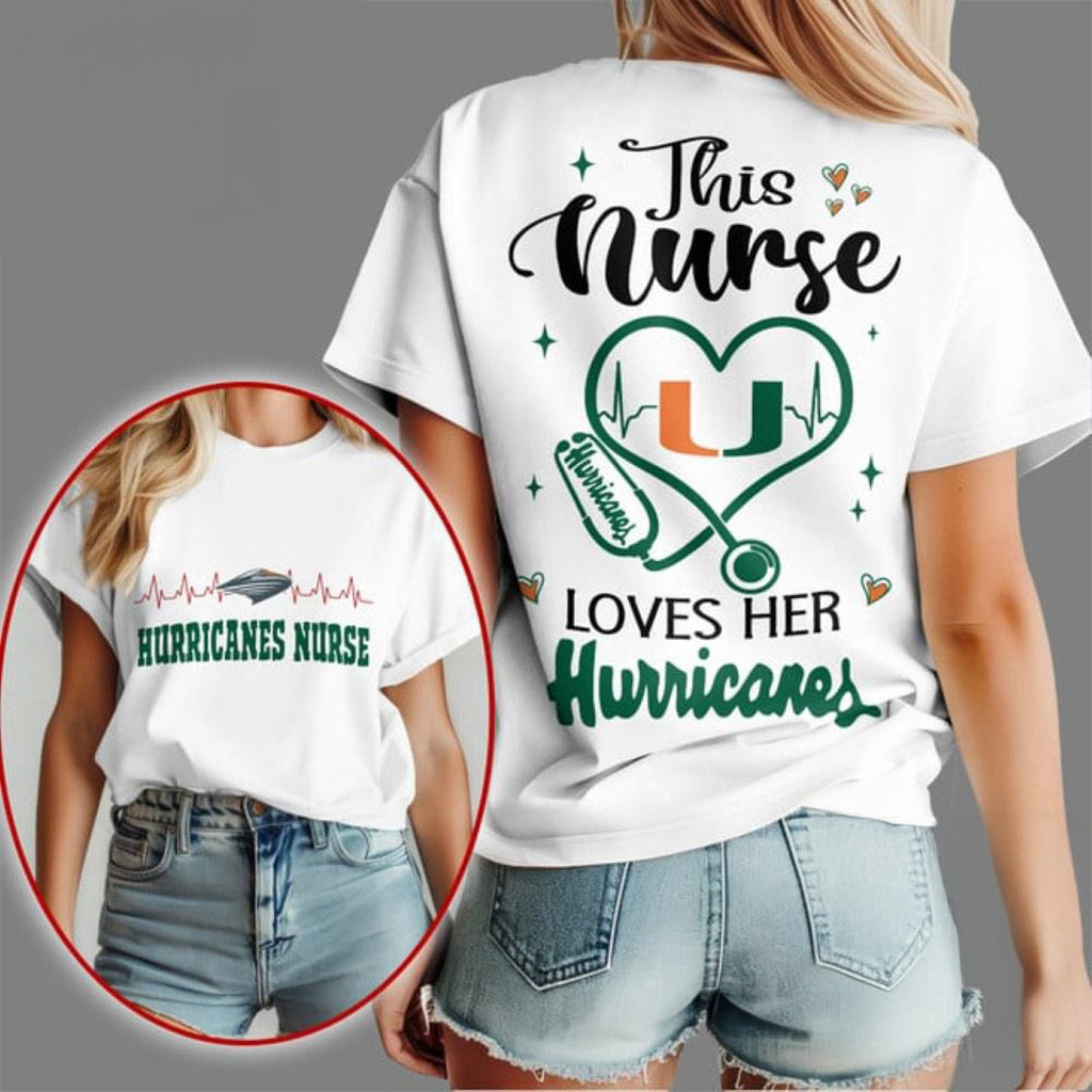Miami Hurricanes Nurse Appreciation Month T-Shirt Miami Hurricanes Merch Gift For Mom