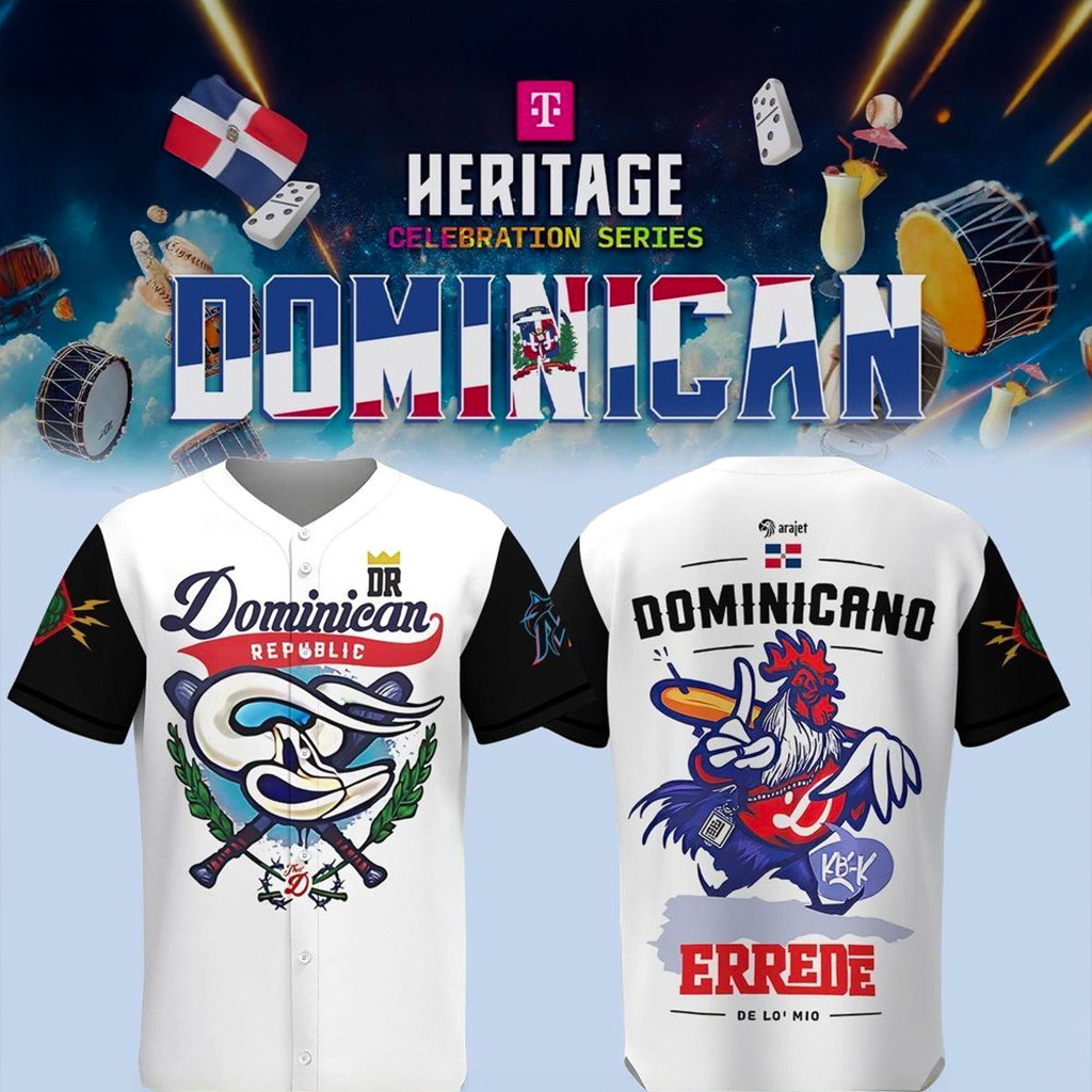 Miami Marlins Heritage Celebration Series Dominican Jersey Miami Marlins Merch Gifts For Fan