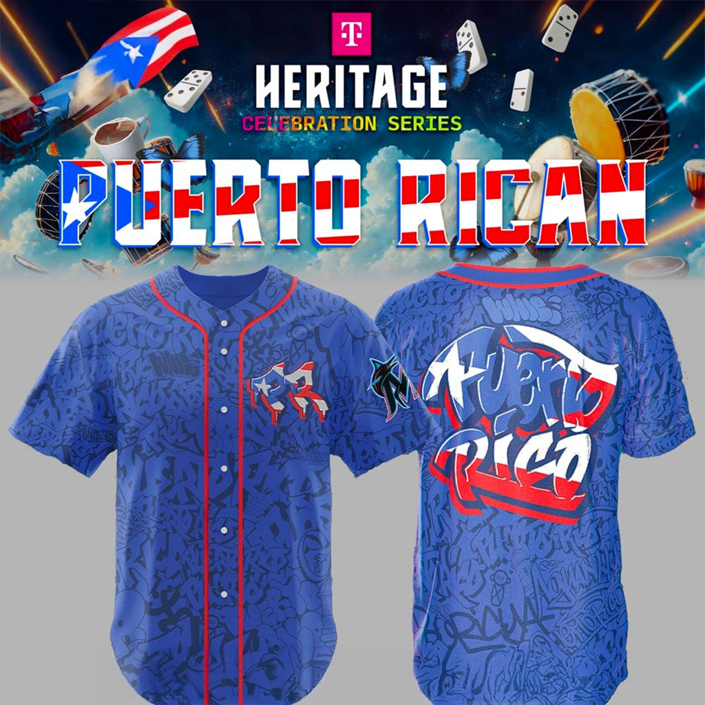 Miami Marlins Puerto Rico Heritage Jersey Marlins Merch Baseball Lover Gift Ideas