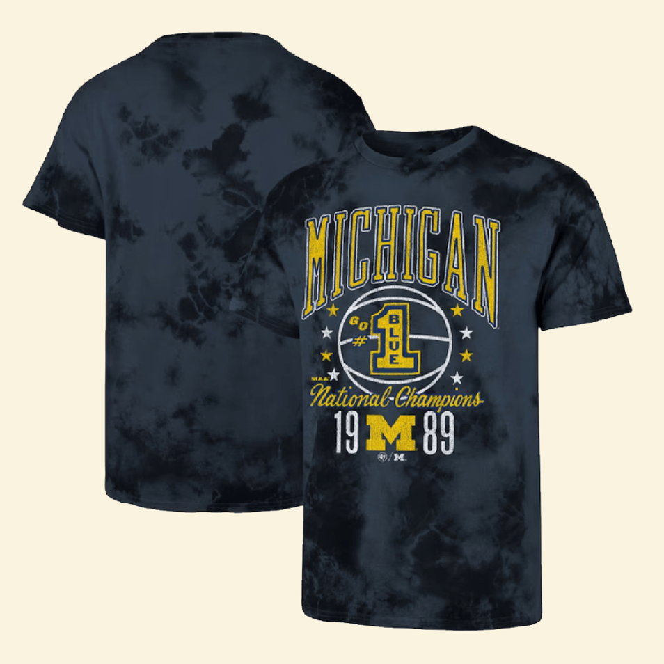 Michigan Wolverines 1989 NCAA National Champions Streaker Tie Dye T-Shirt Gifts For Fans