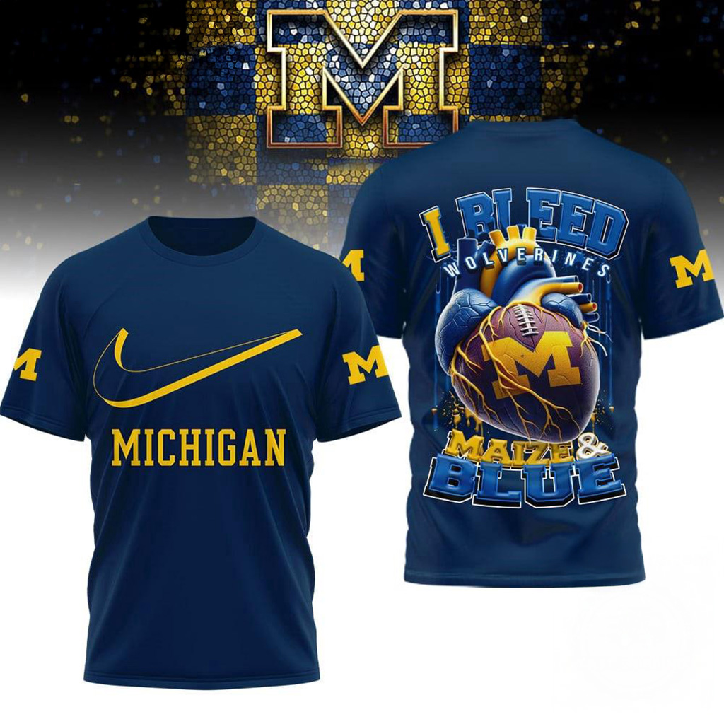 Michigan Wolverines 2025 NCAA I Bleed Shirt Michigan Wolverines Merch Gift For Fans